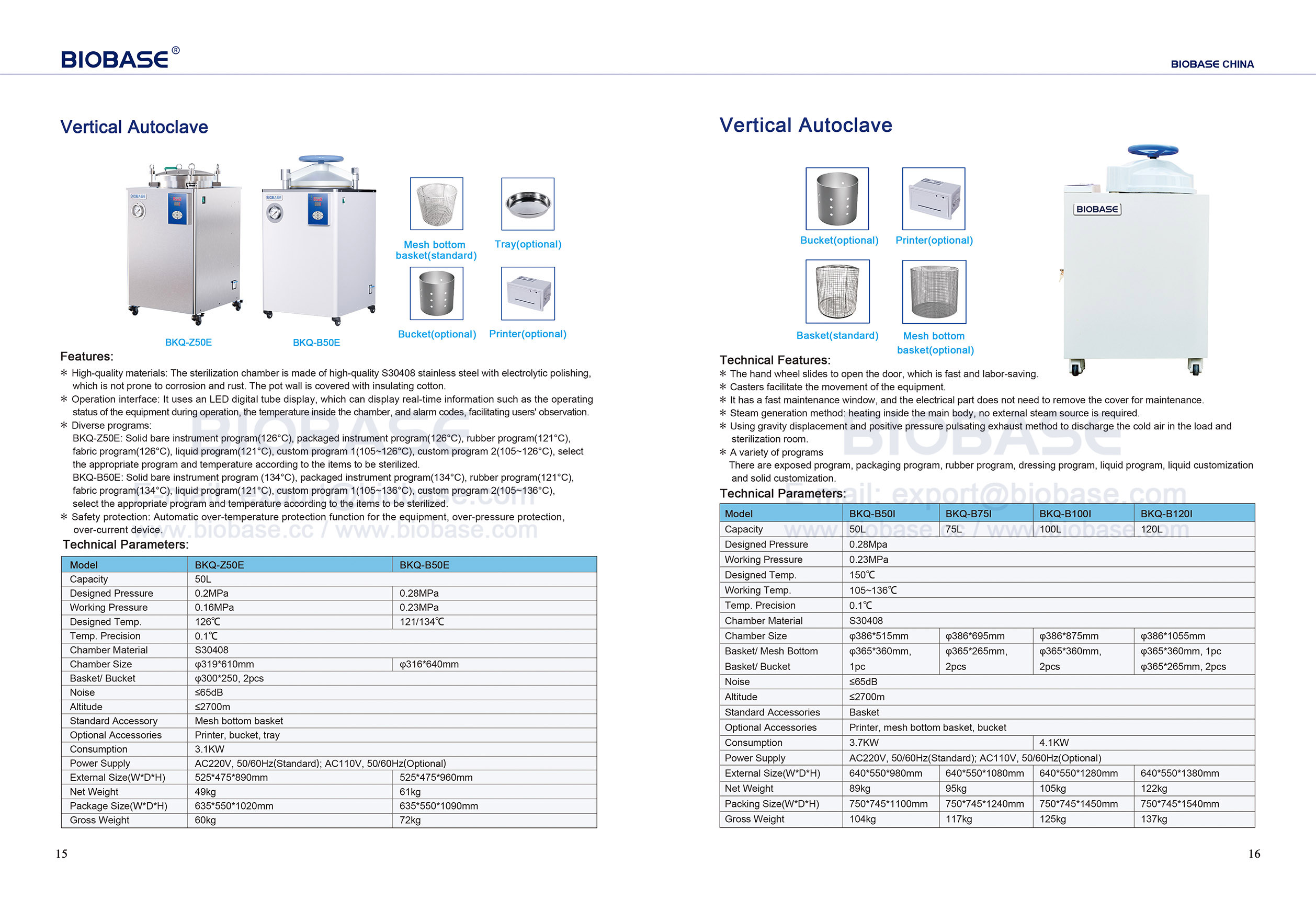 15-16 Vertical Autoclave 15-16 Vertical Autoclave