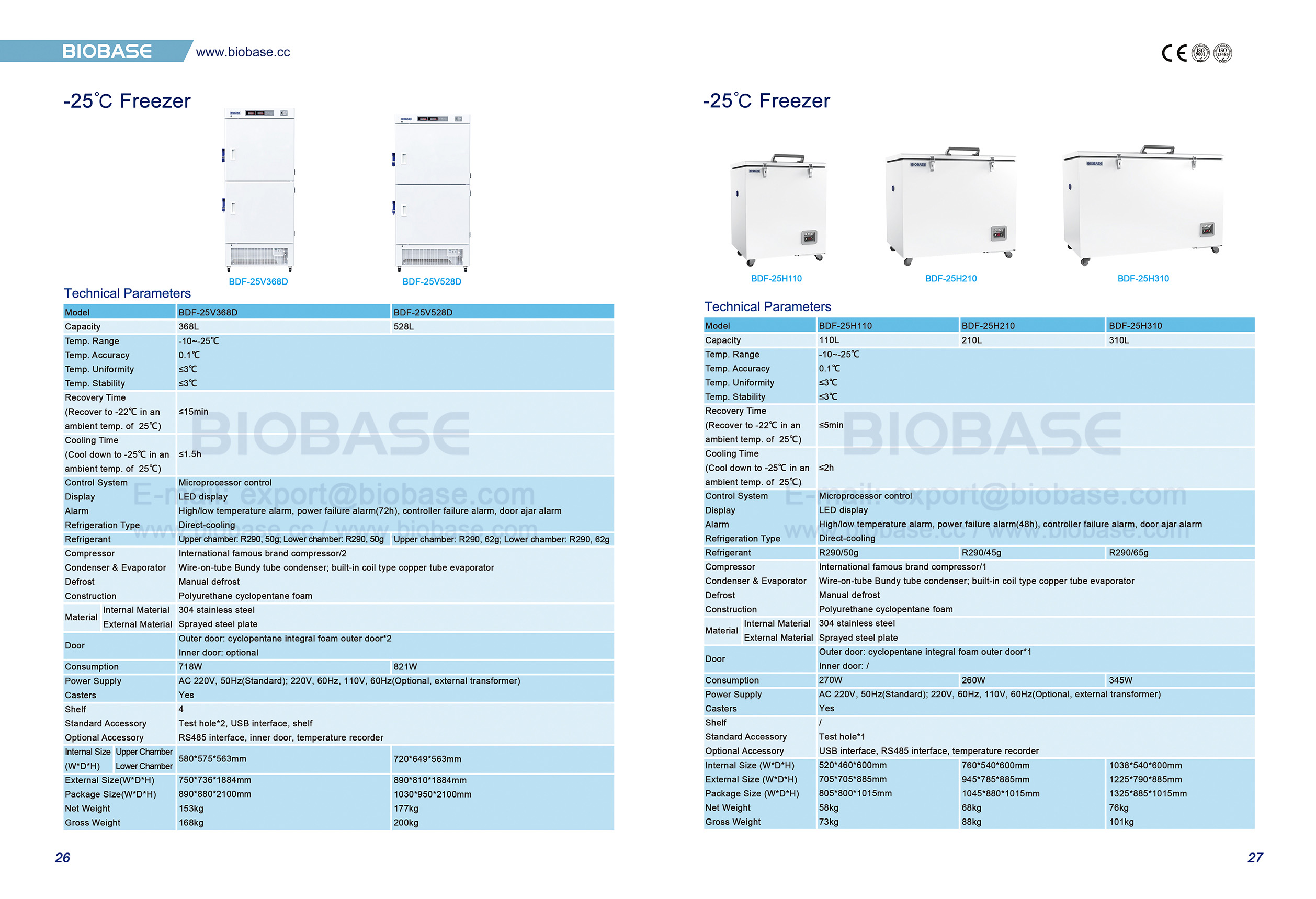 26-27 -25℃ Freezer 26-27 -25℃ Freezer