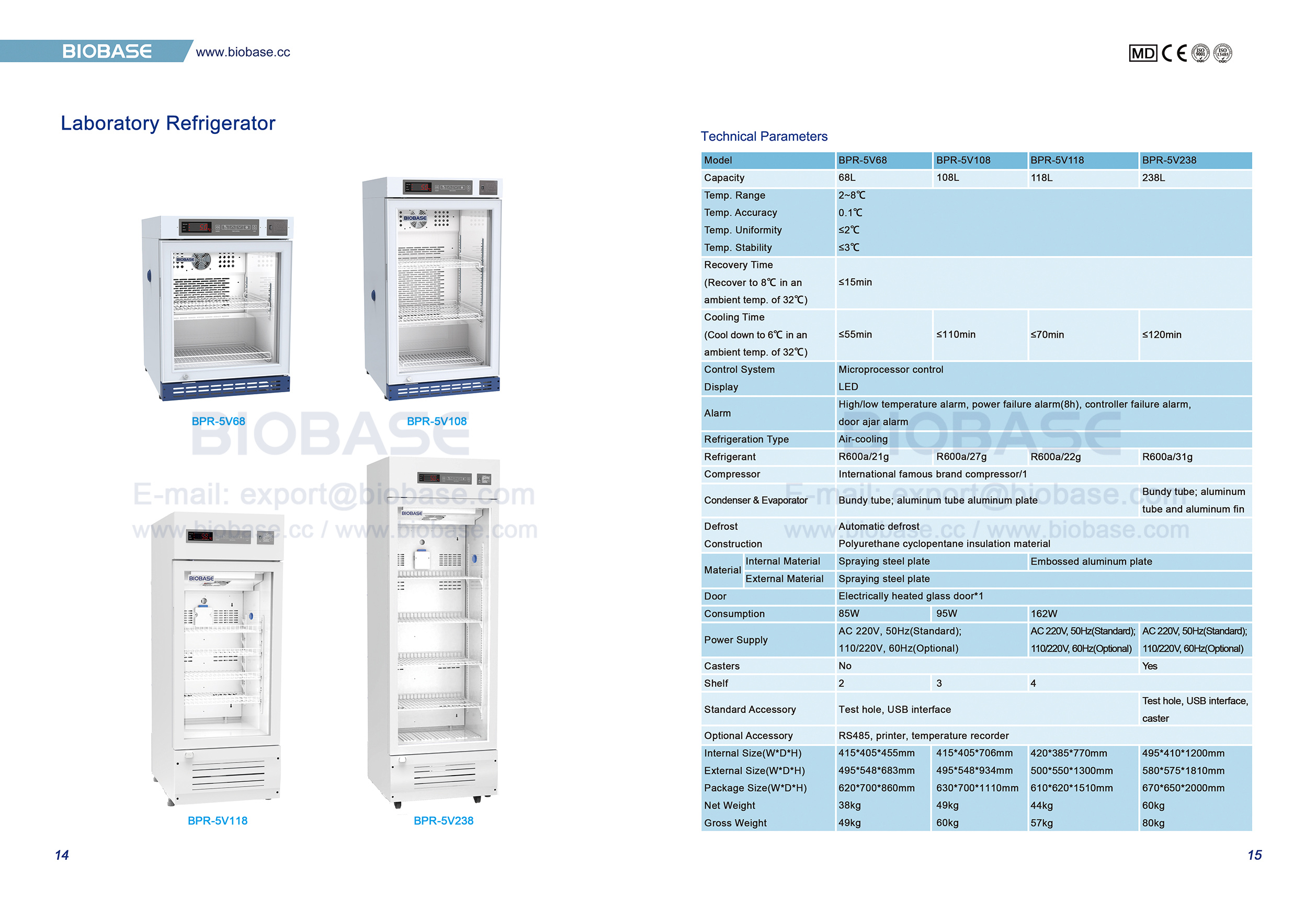14-15 Laboratory Refrigerator 14-15 Laboratory Refrigerator