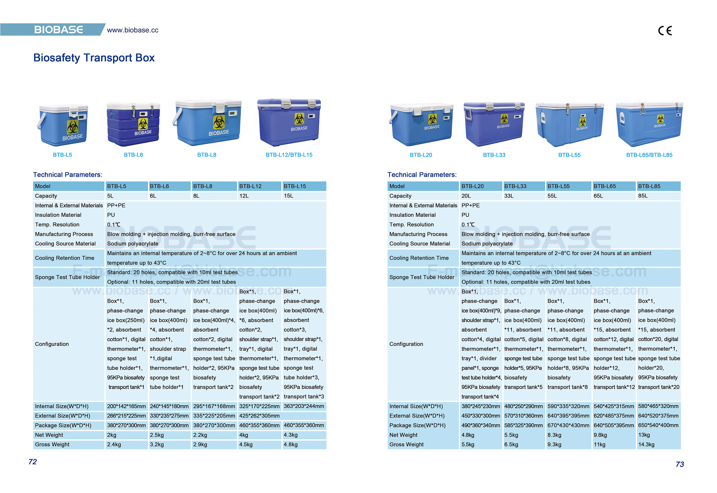 72-73 Biosafety Transport Box 72-73 Biosafety Transport Box