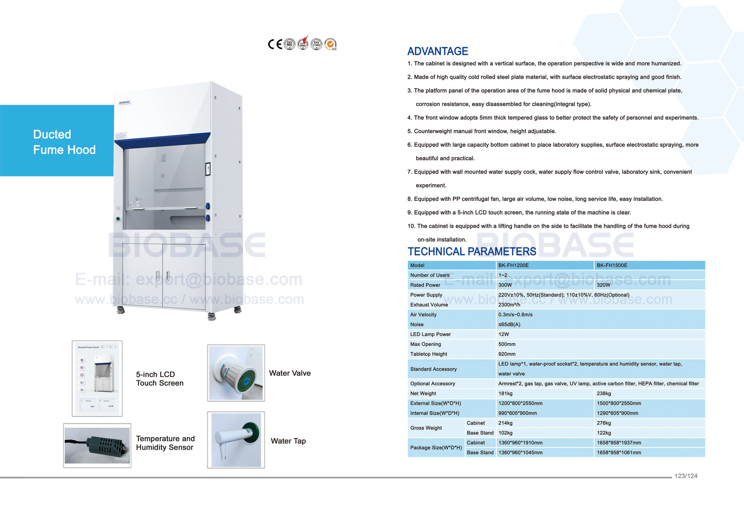 123-124 Ducted Fume Hood BK-FH1200E 123-124 Ducted Fume Hood BK-FH1200E