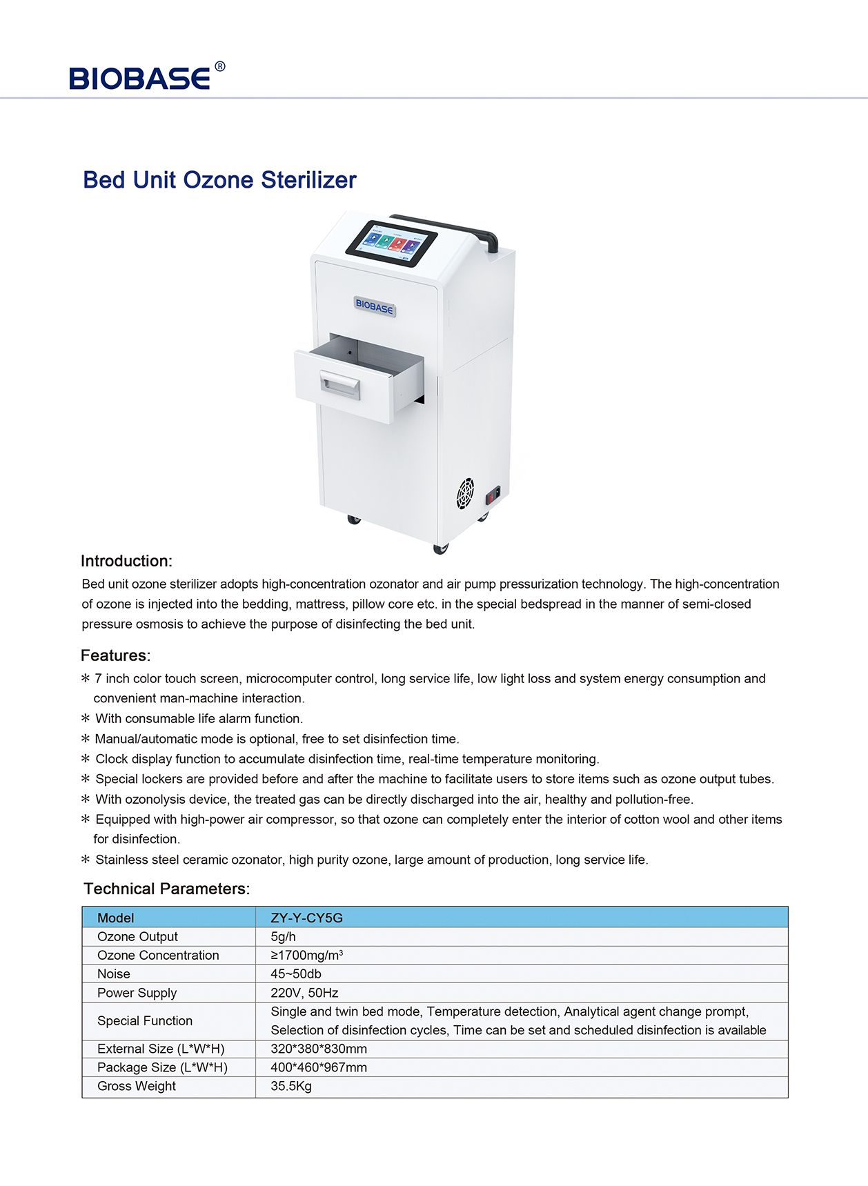 Bed Unit Ozone Sterilizer