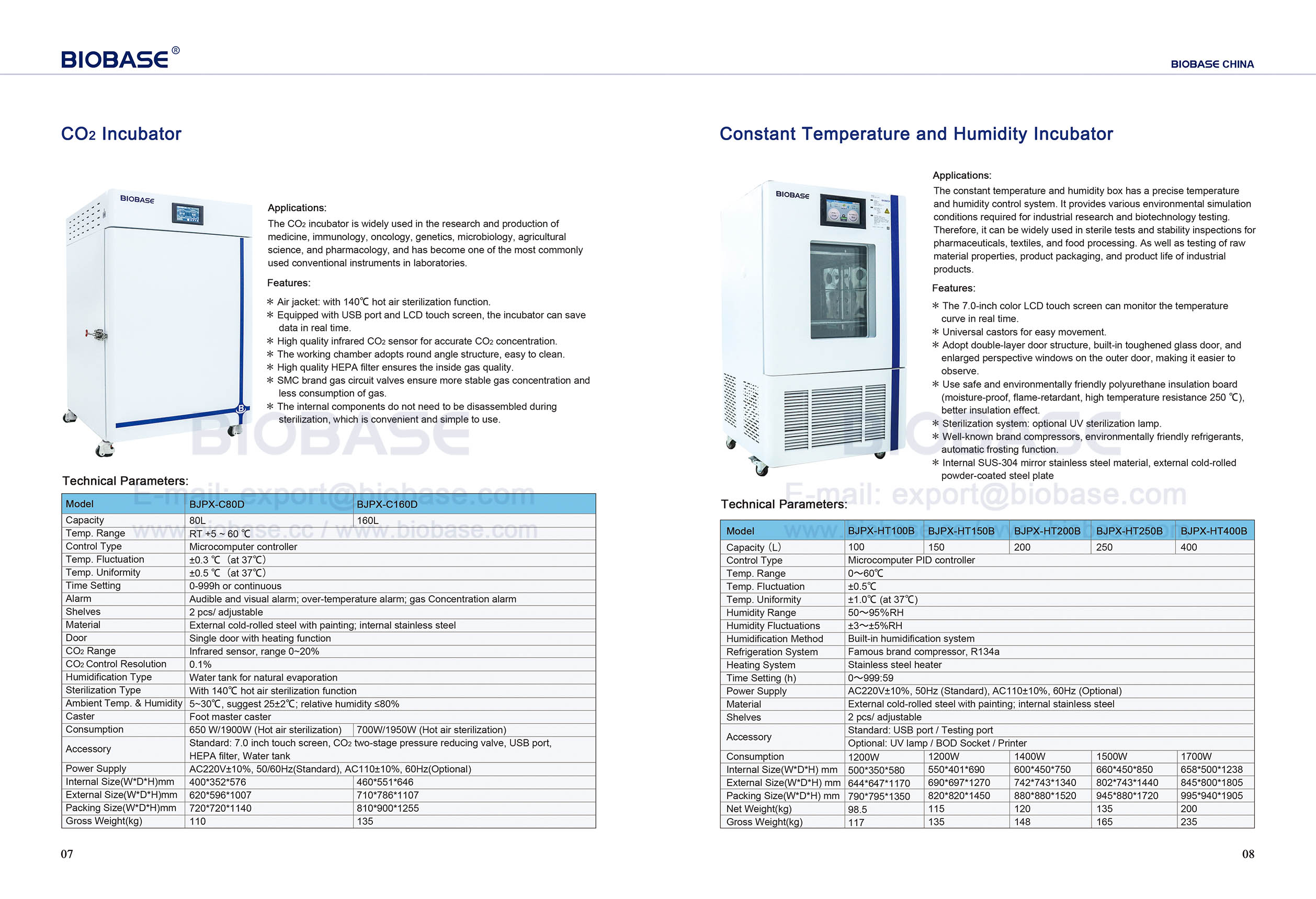7-8 CO2 Incubator & Constant Temperature and Humidity Incubator