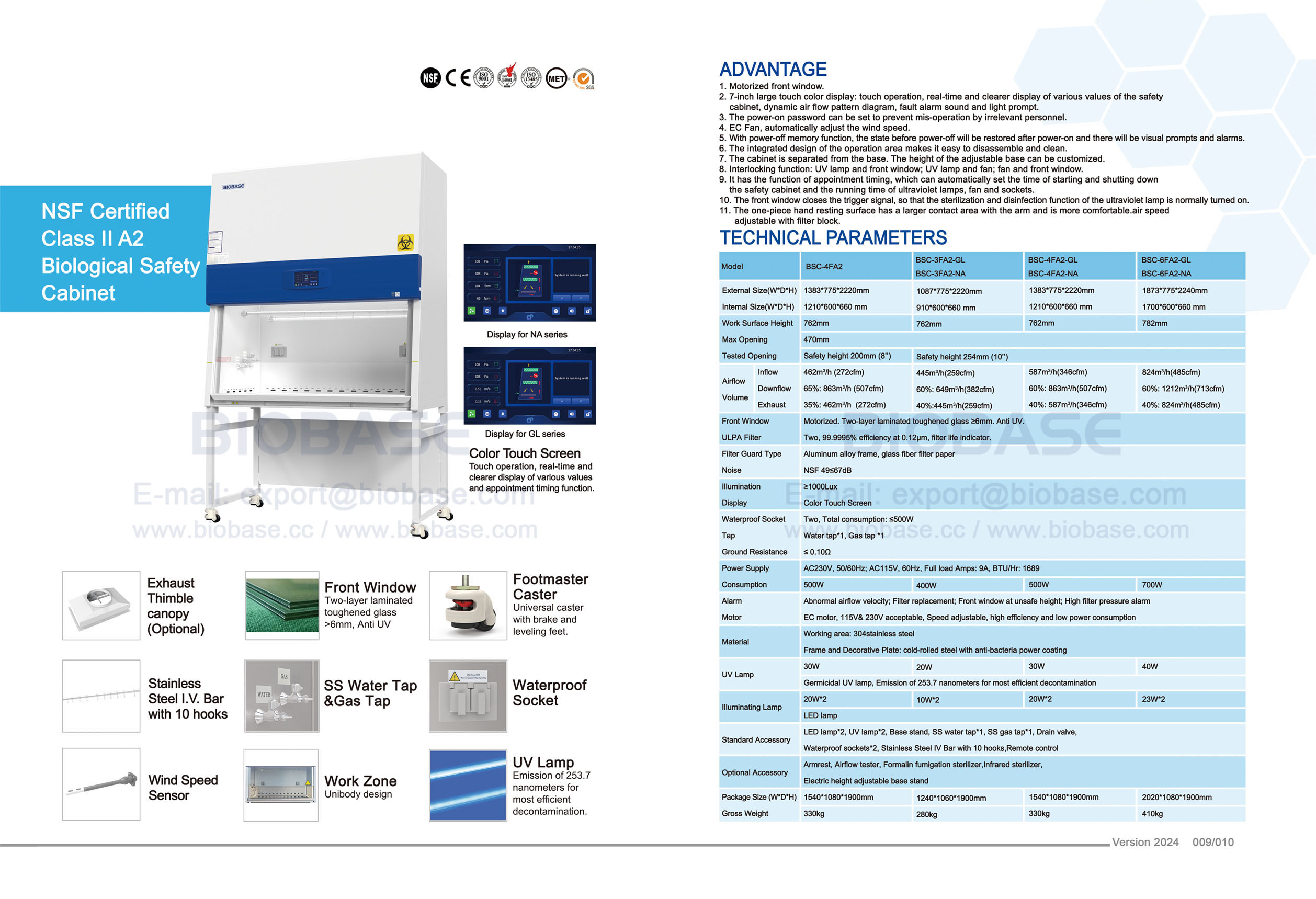 09-10 NSF Certified Class II A2 Biological Safety Cabinet