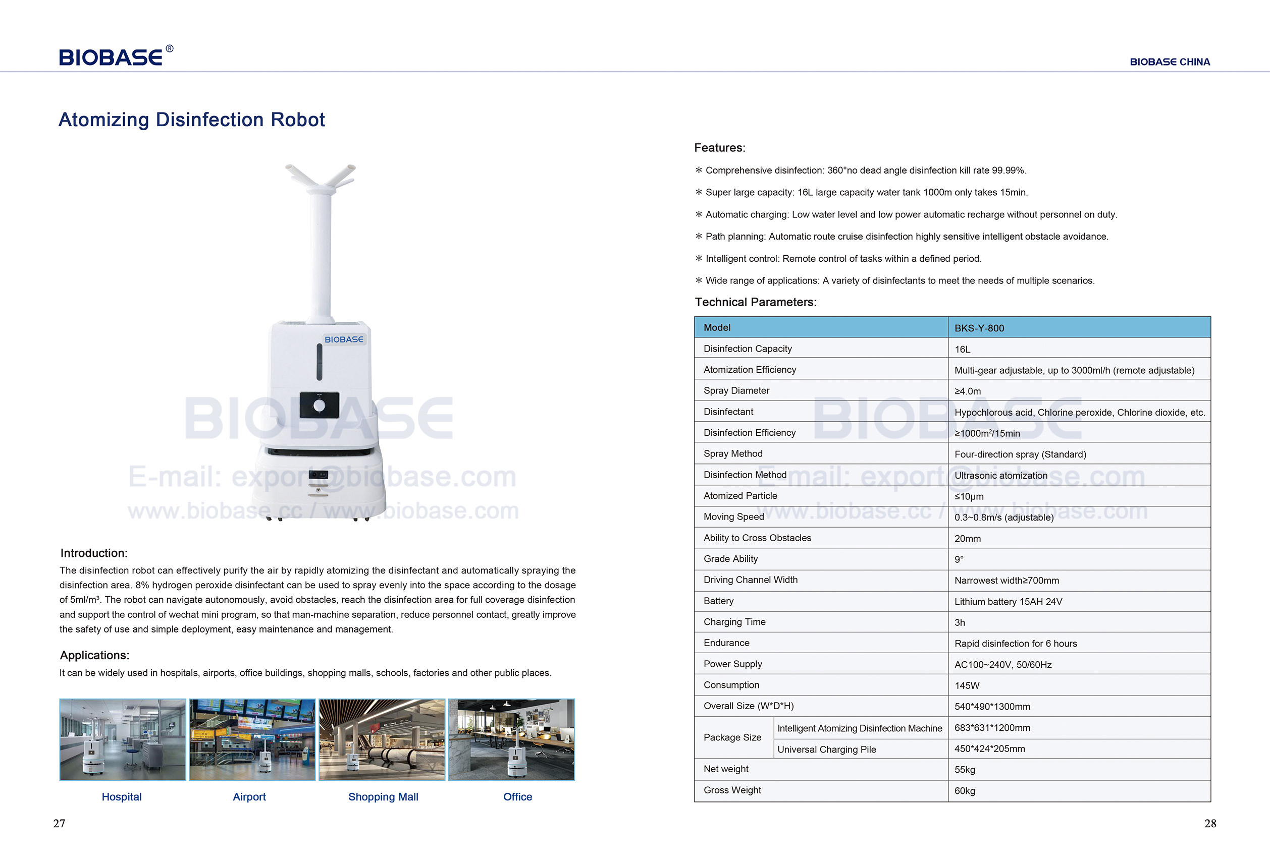 27-28 Atomizing Disinfection Robot