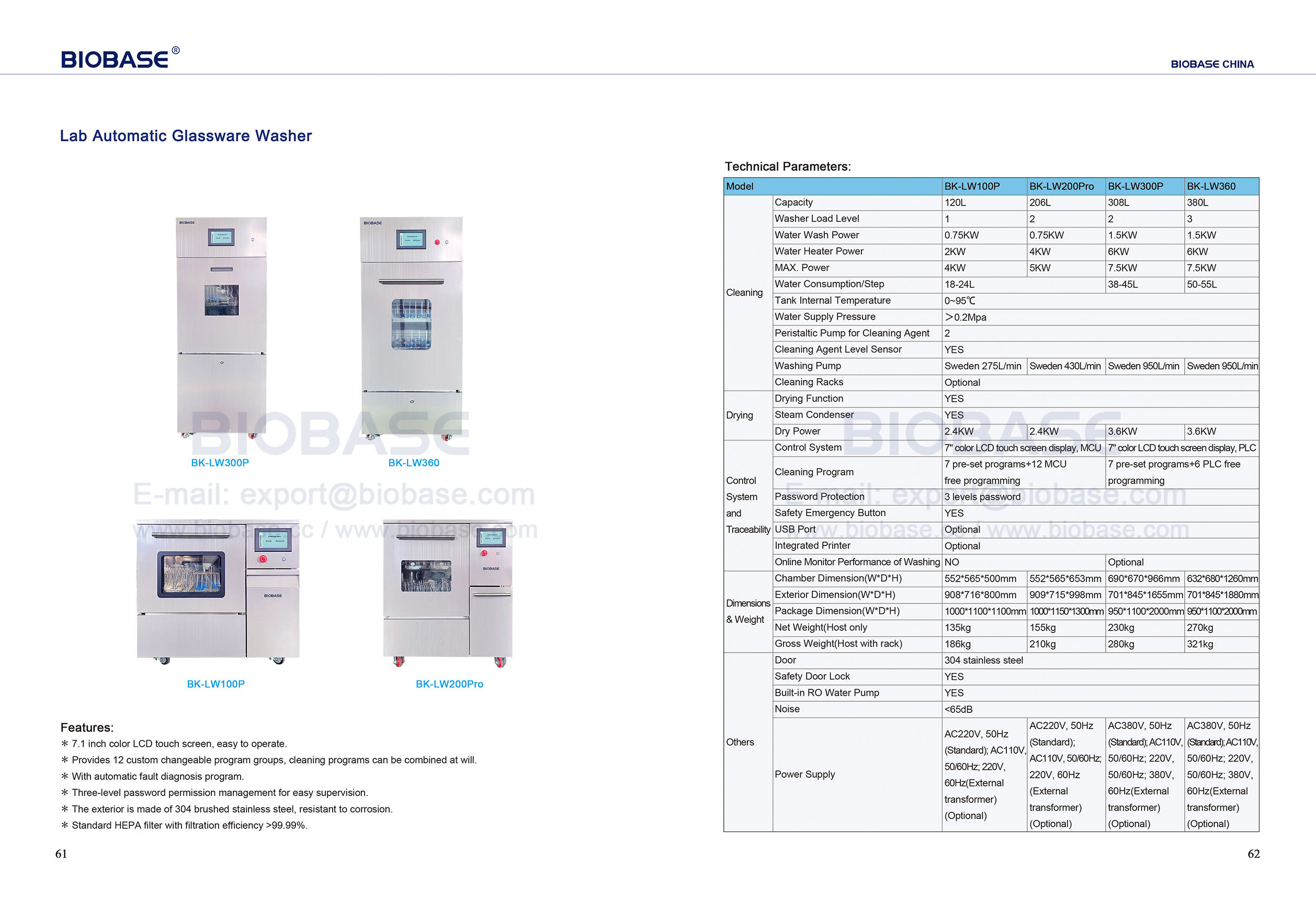 61-62 Lab Automatic Glassware Washer