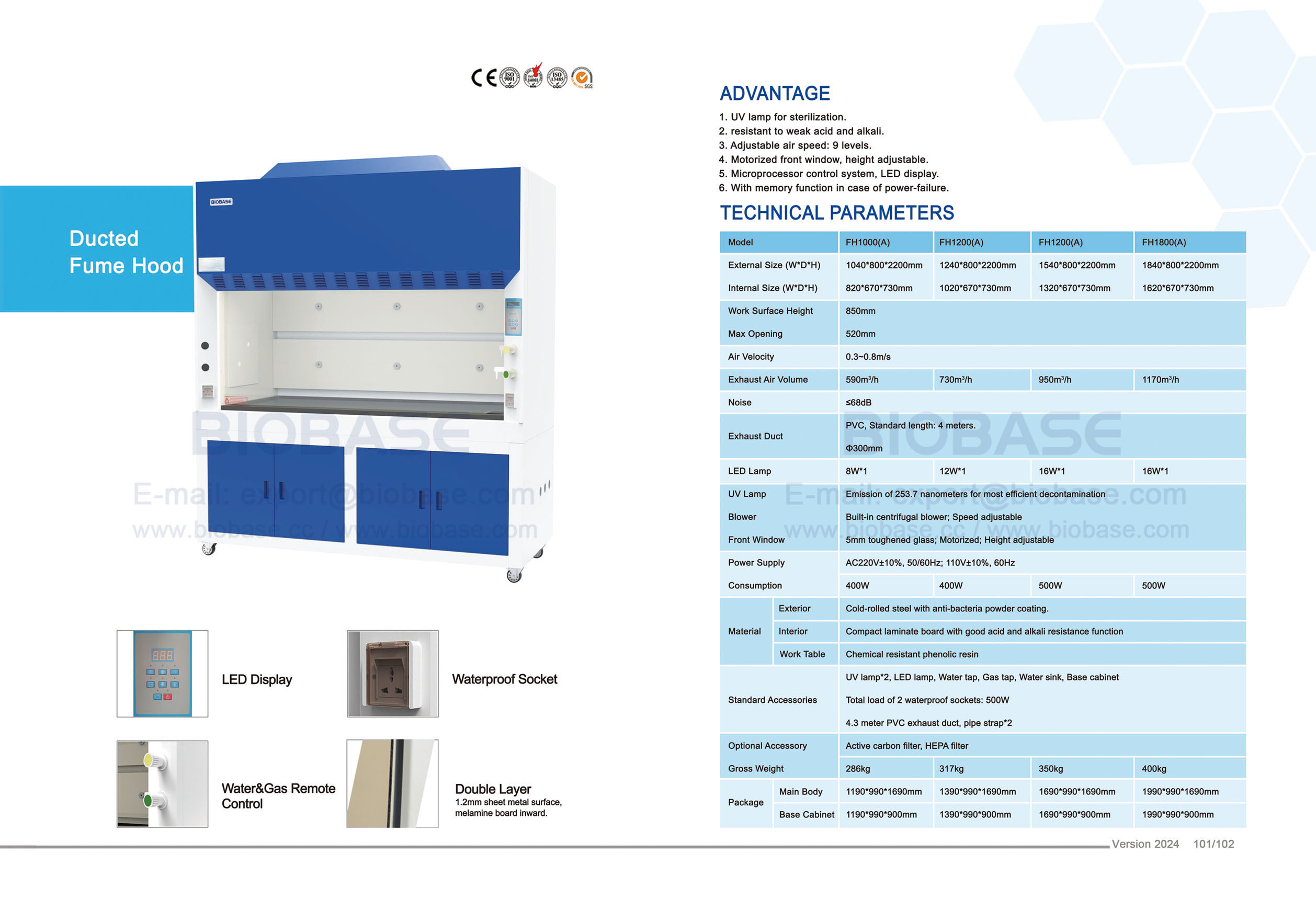 101-102 Fume Hood--FH1000(A)