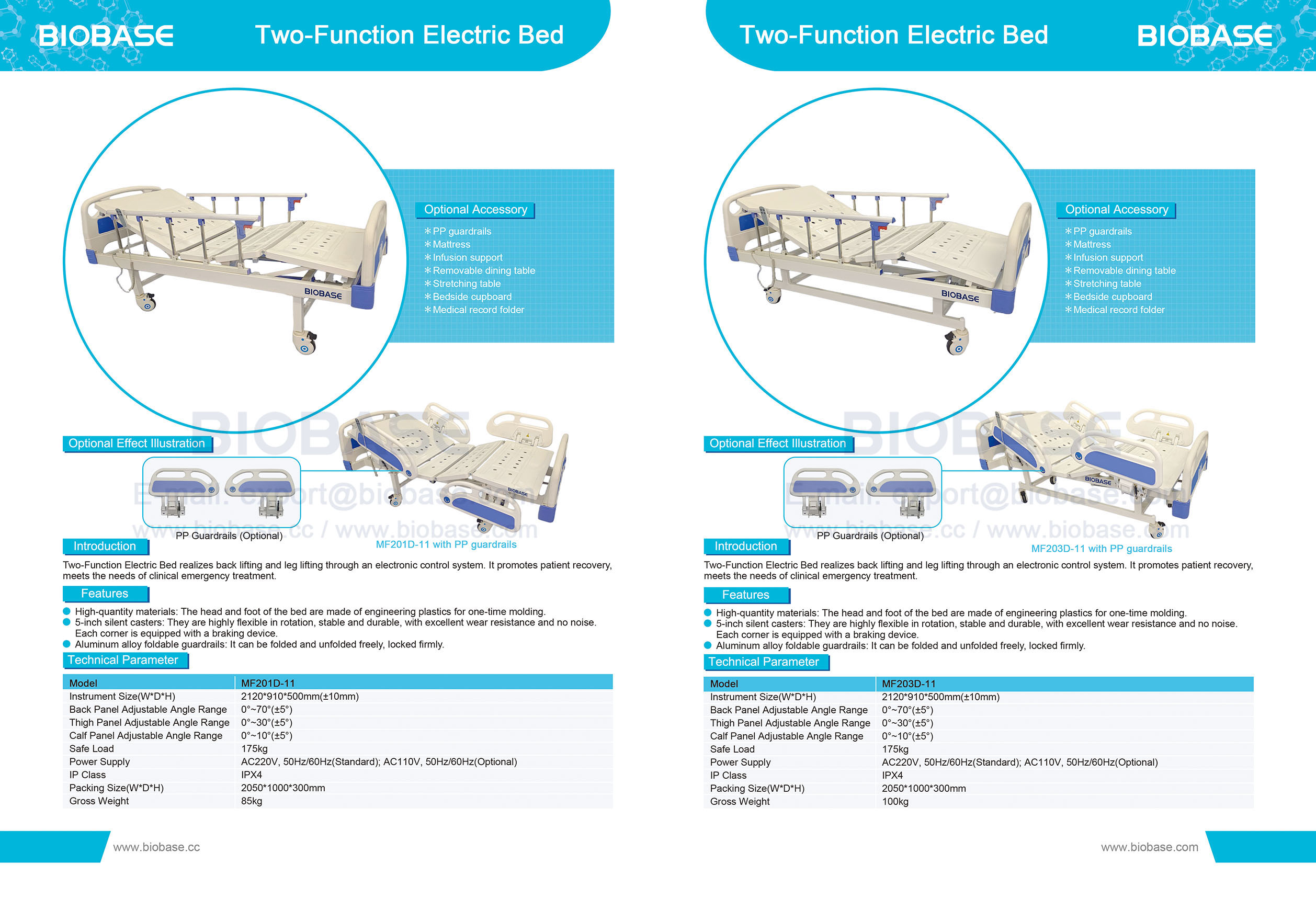 15 Two-function Electric Bed MF201D-11 MF203D-11