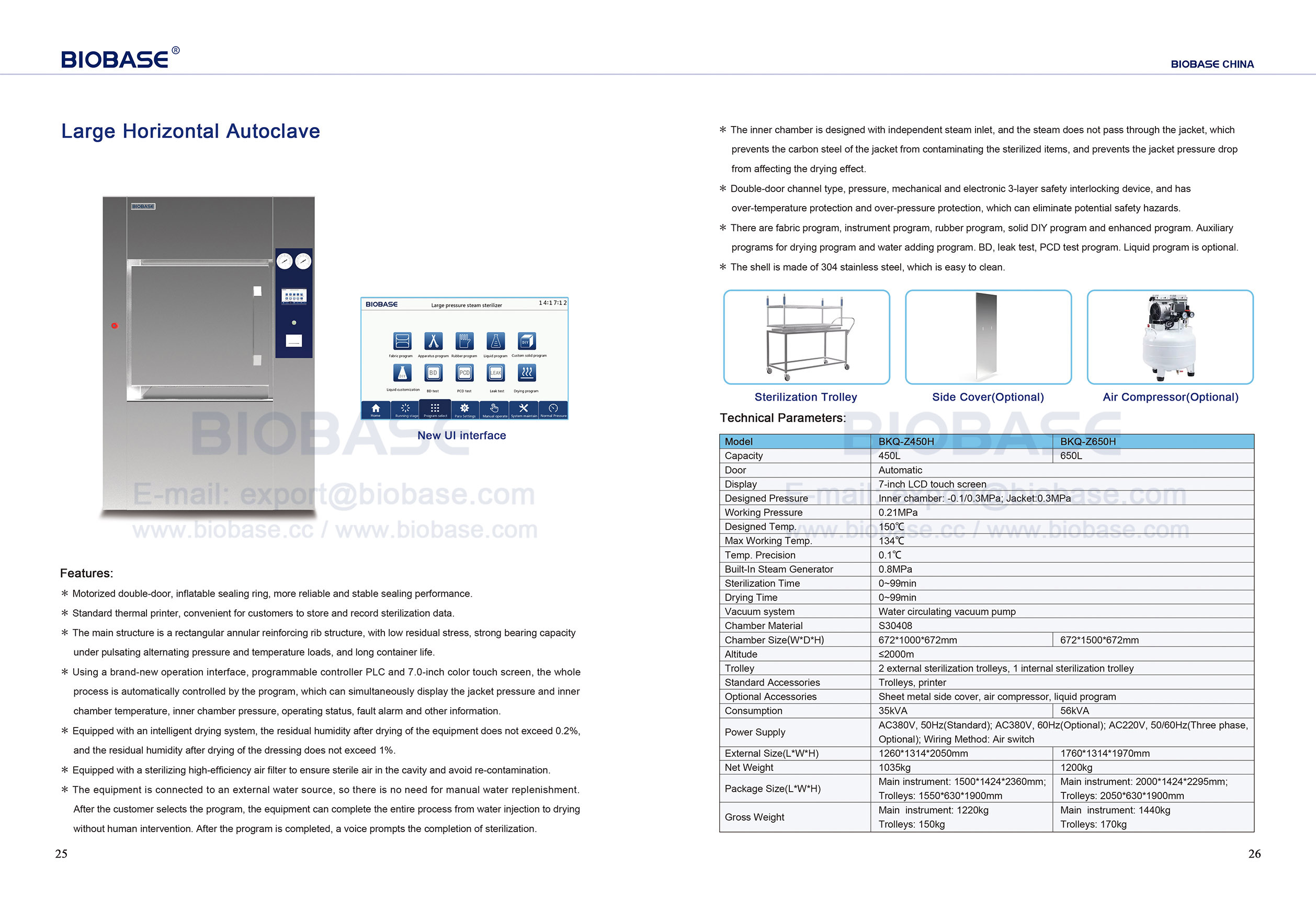 25-26 Large Horizontal Autoclave BKQ-Z450H&BKQ-Z650H