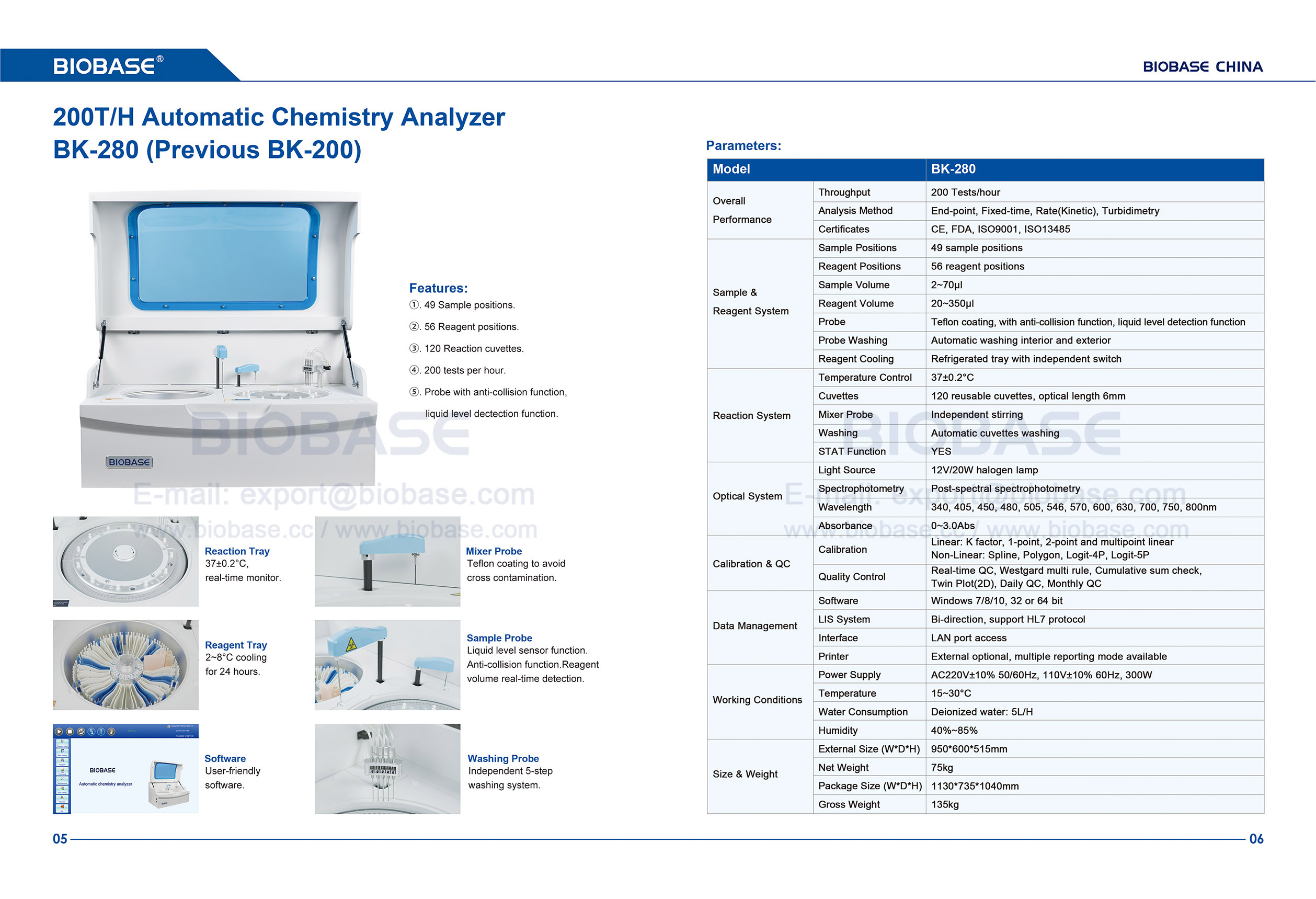 05-06 BK280 Automatic Chemistry Analyzer