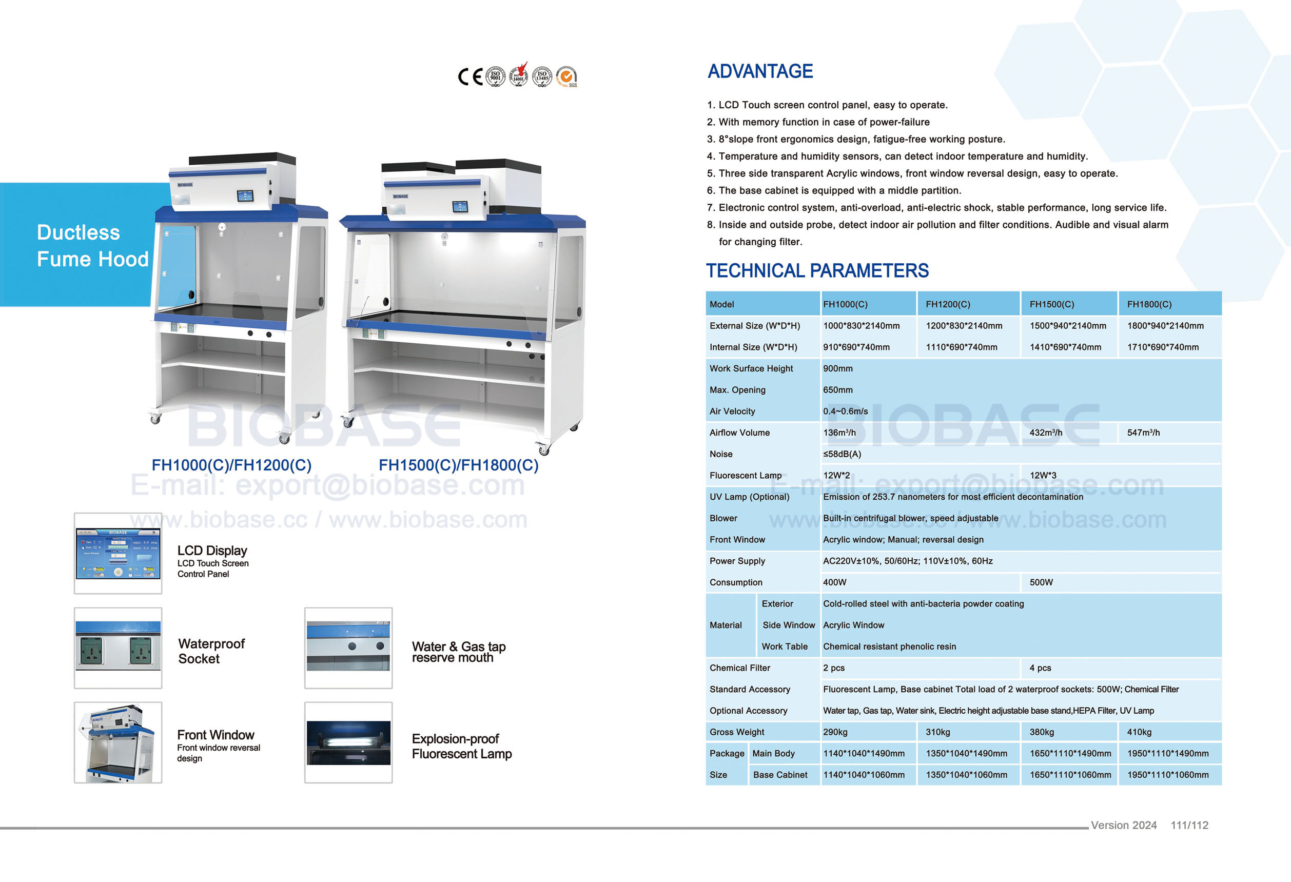 111-112 Fume Hood--FH1000(C)