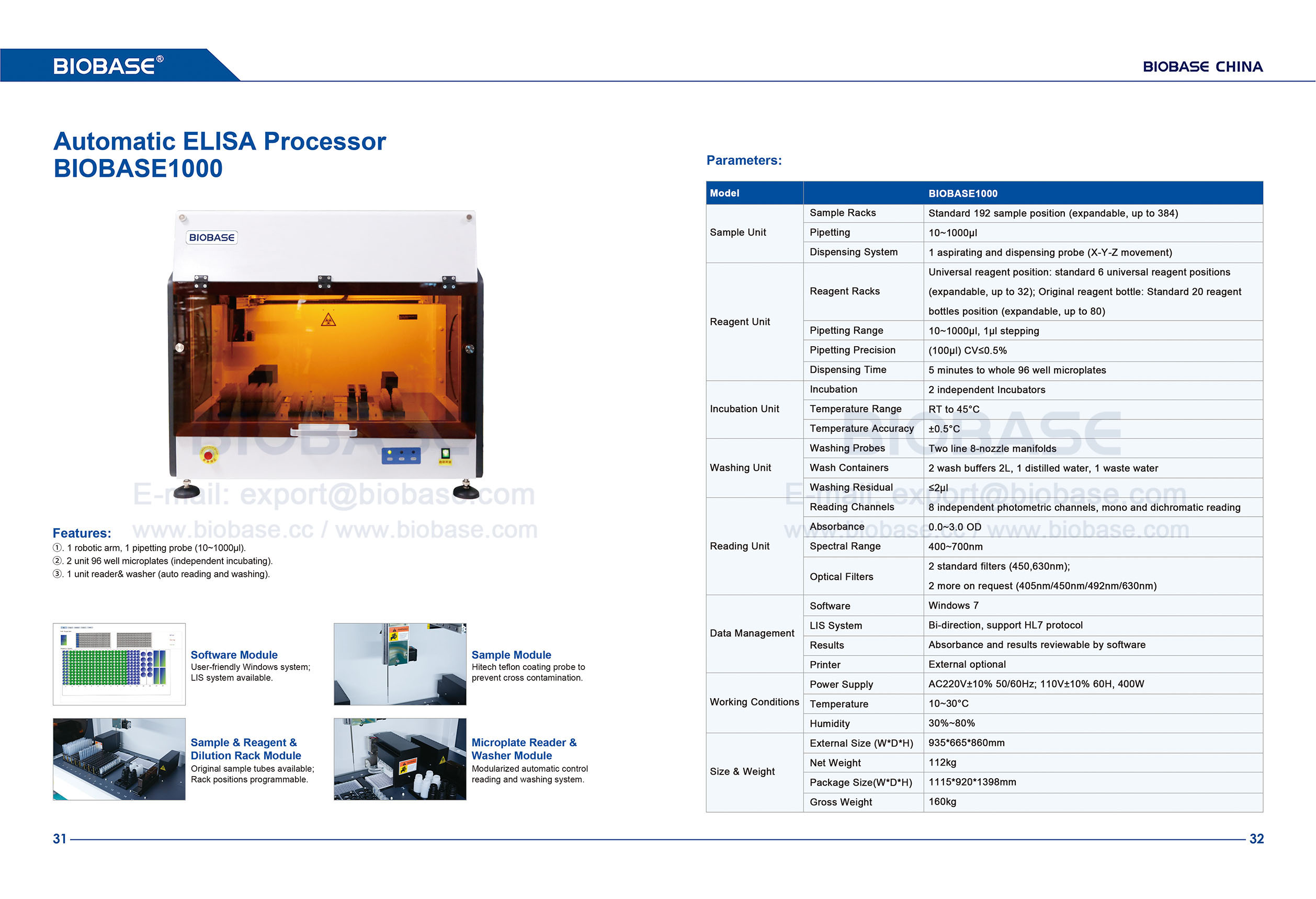 31-32 BIOBASE1000 Automatic ELISA Processor