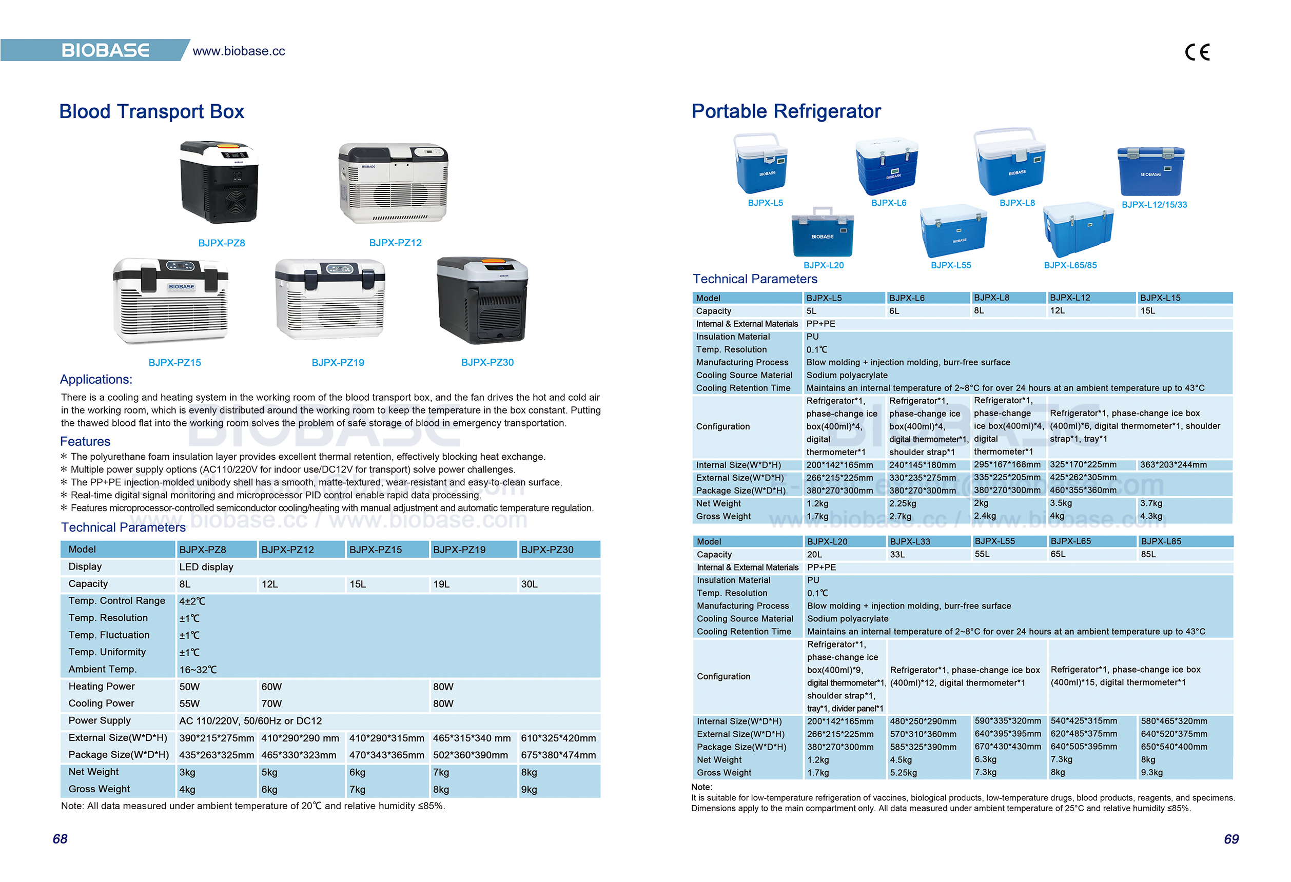 68-69 Blood Transport Box & Portable Refrigerator