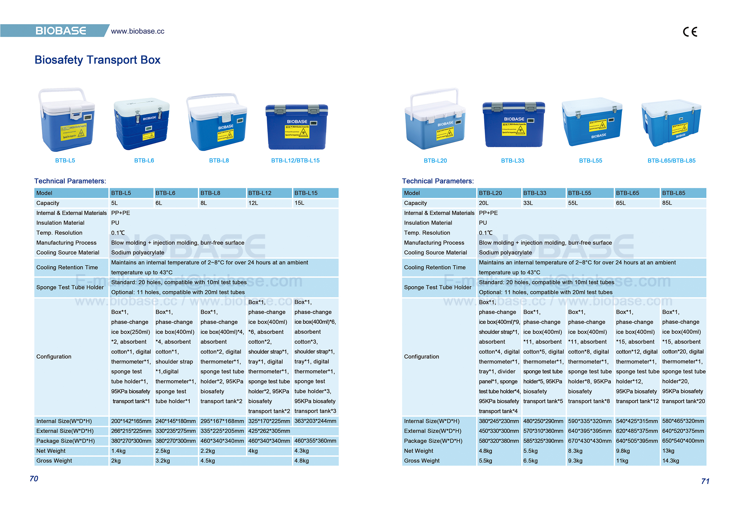 70-71 Biosafety Transport Box