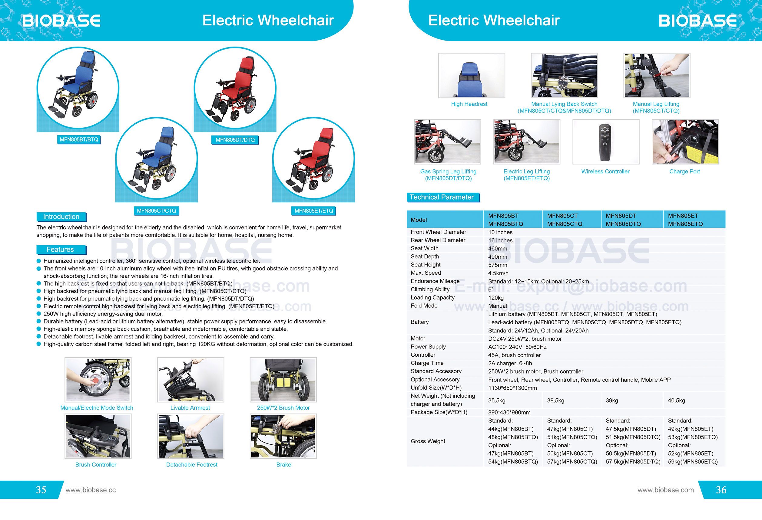 35-36 Electric wheelchair