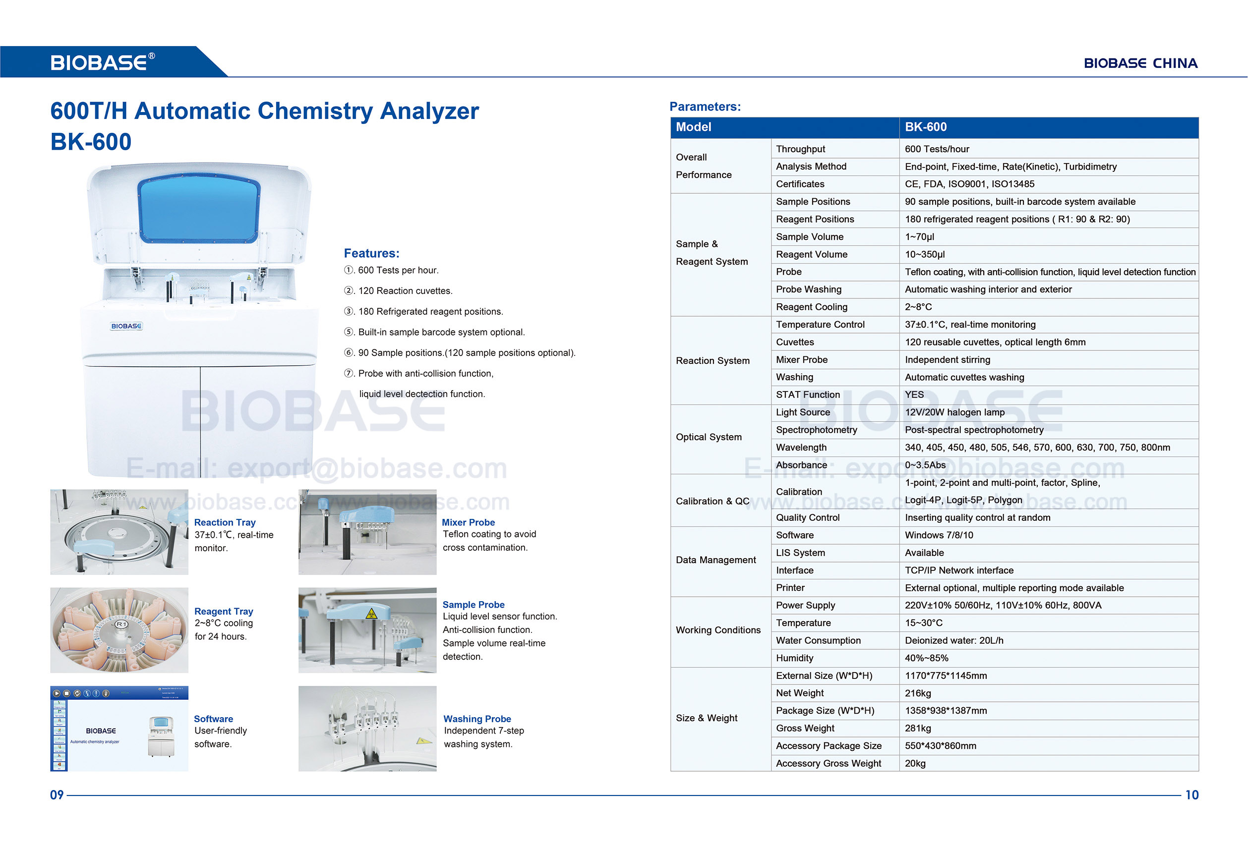 09-10 BK600 Automatic Chemistry Analyzer