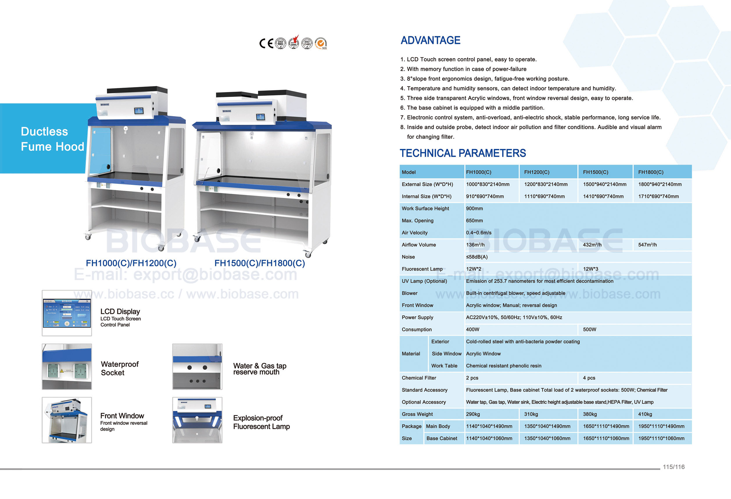 115-116 Fume Hood--FH1000(C)
