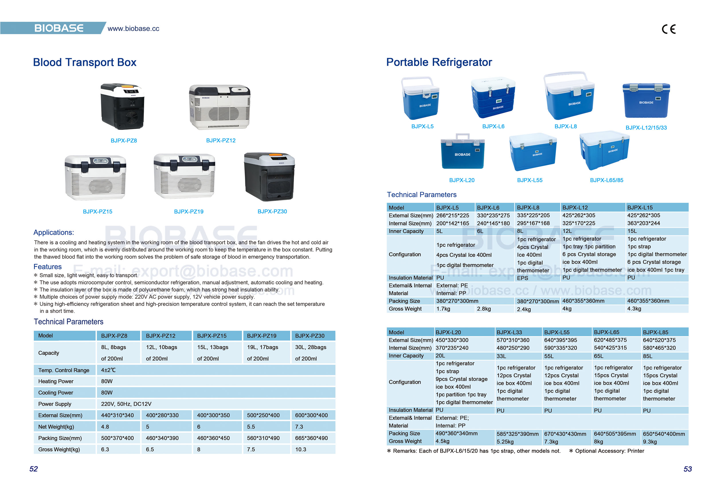 52-53 Blood Transport Box & Portable Refrigerator