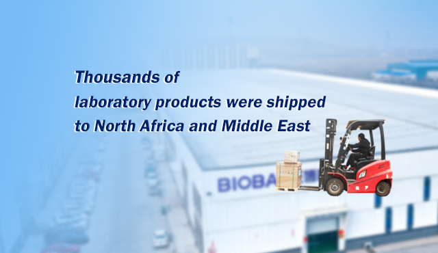 Thousands of laboratory products were shipped to Middle East and North Africa