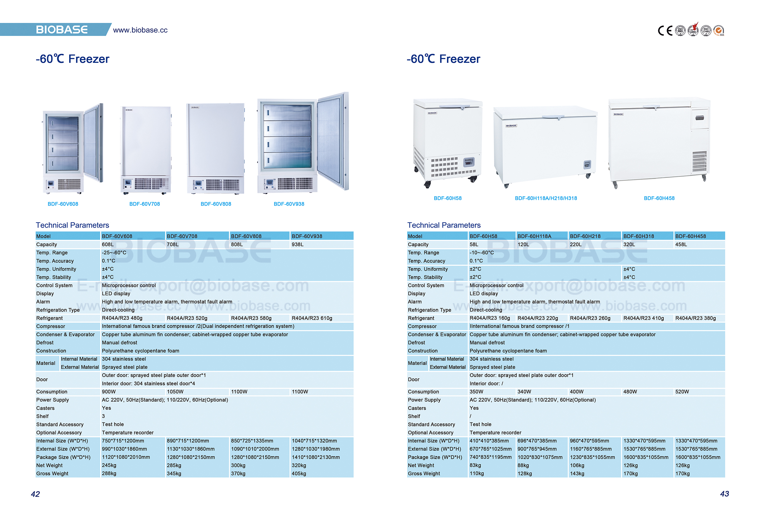 42-43 -60℃ Freezer