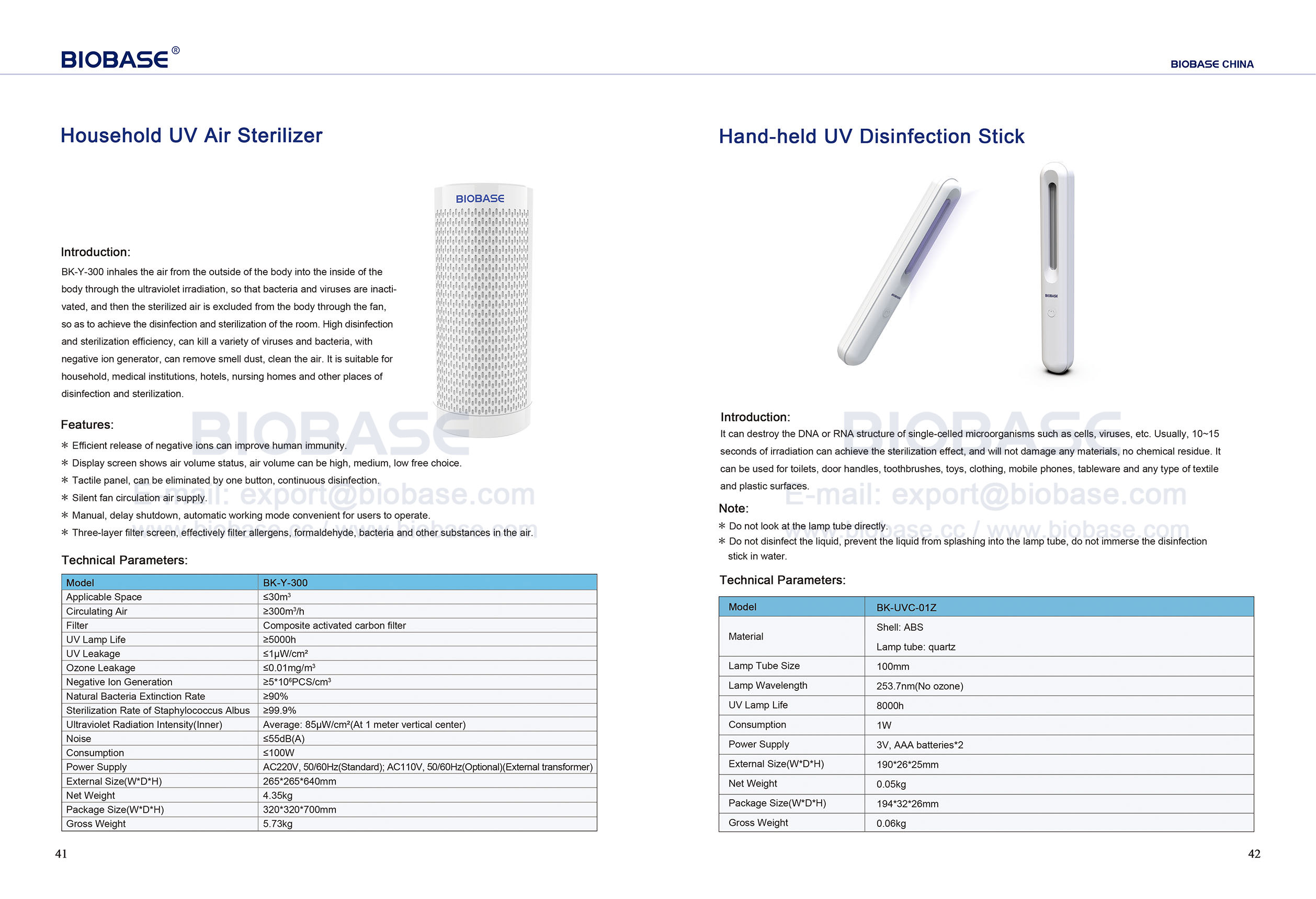 41-42 Ozone Air Sterilizer & Hand-held UV Disinfection Stick