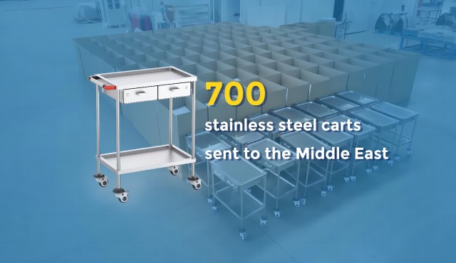 700 stainless steel carts sent to the Middle East