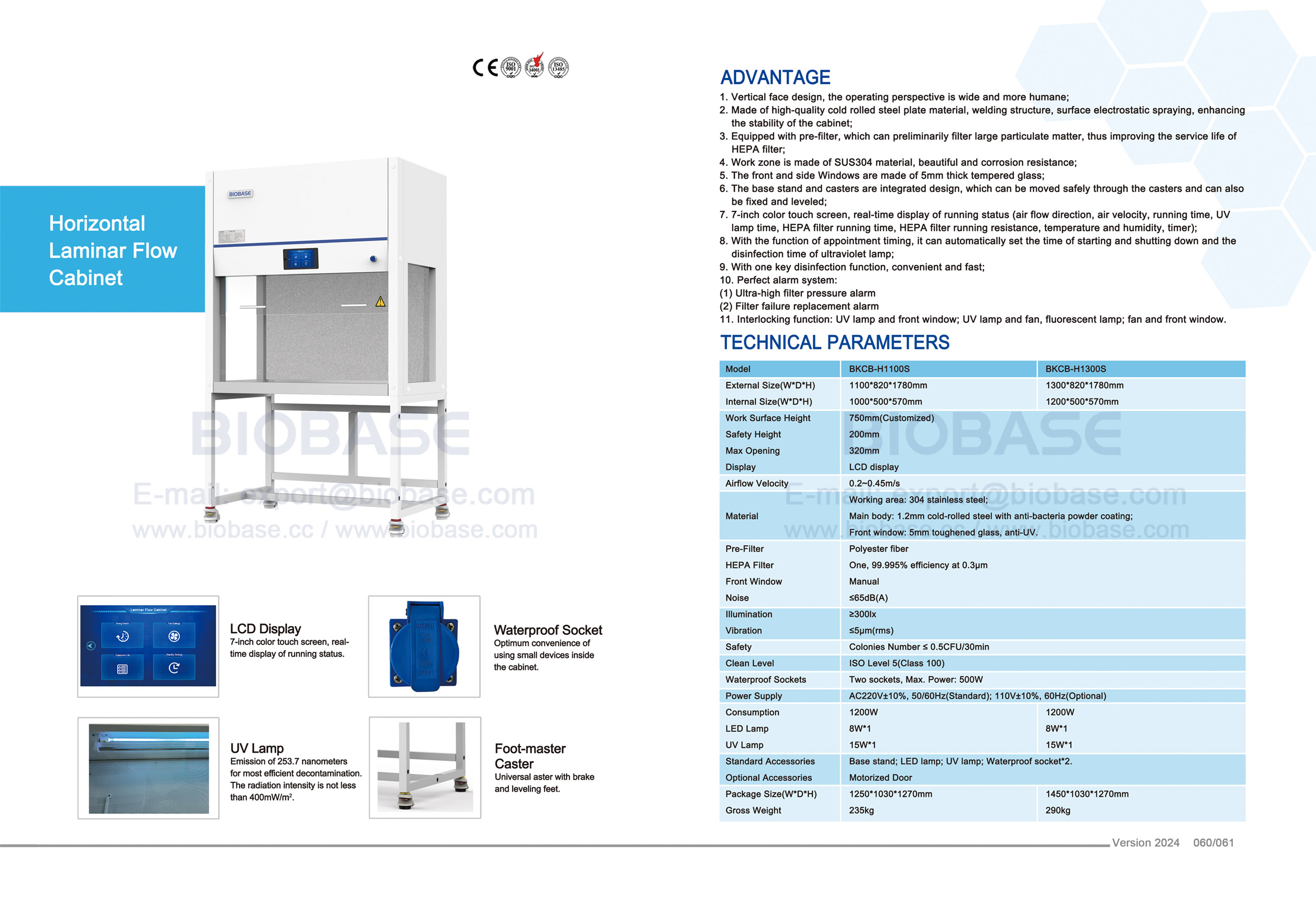 60-61 Horizontal Laminar Flow Cabinet