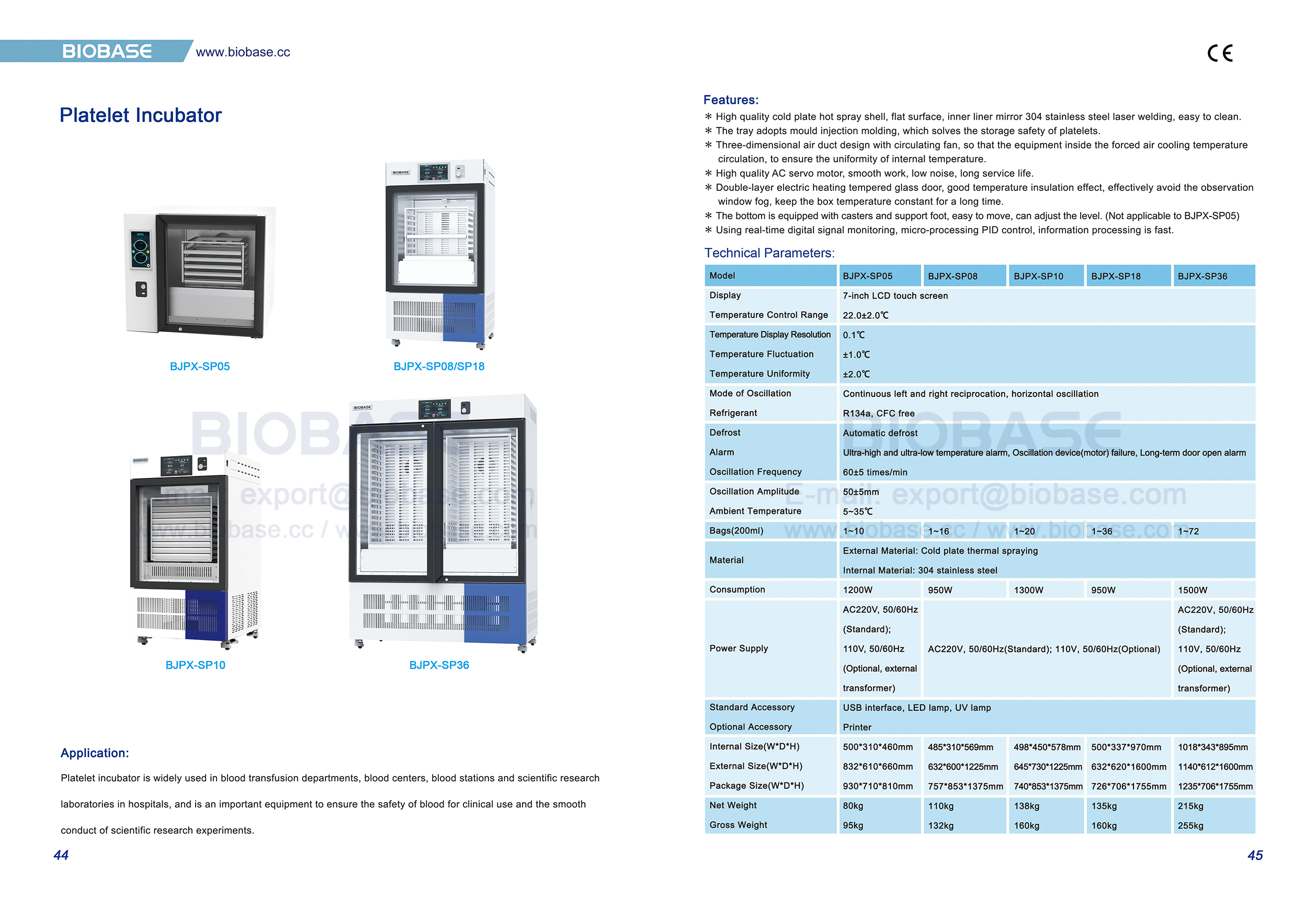 44-45 Platelet Incubator
