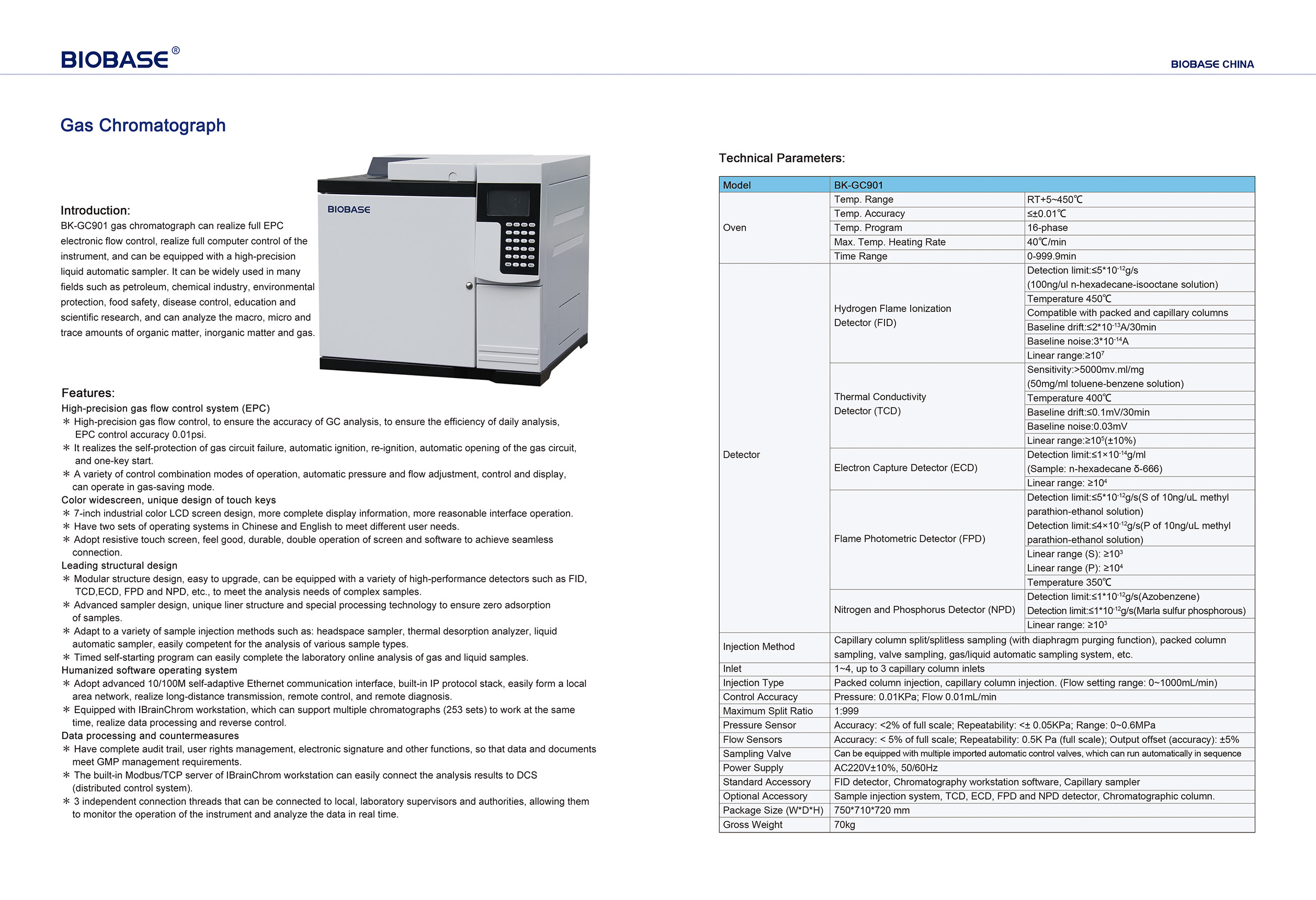 Gas Chromatograph BK-GC901