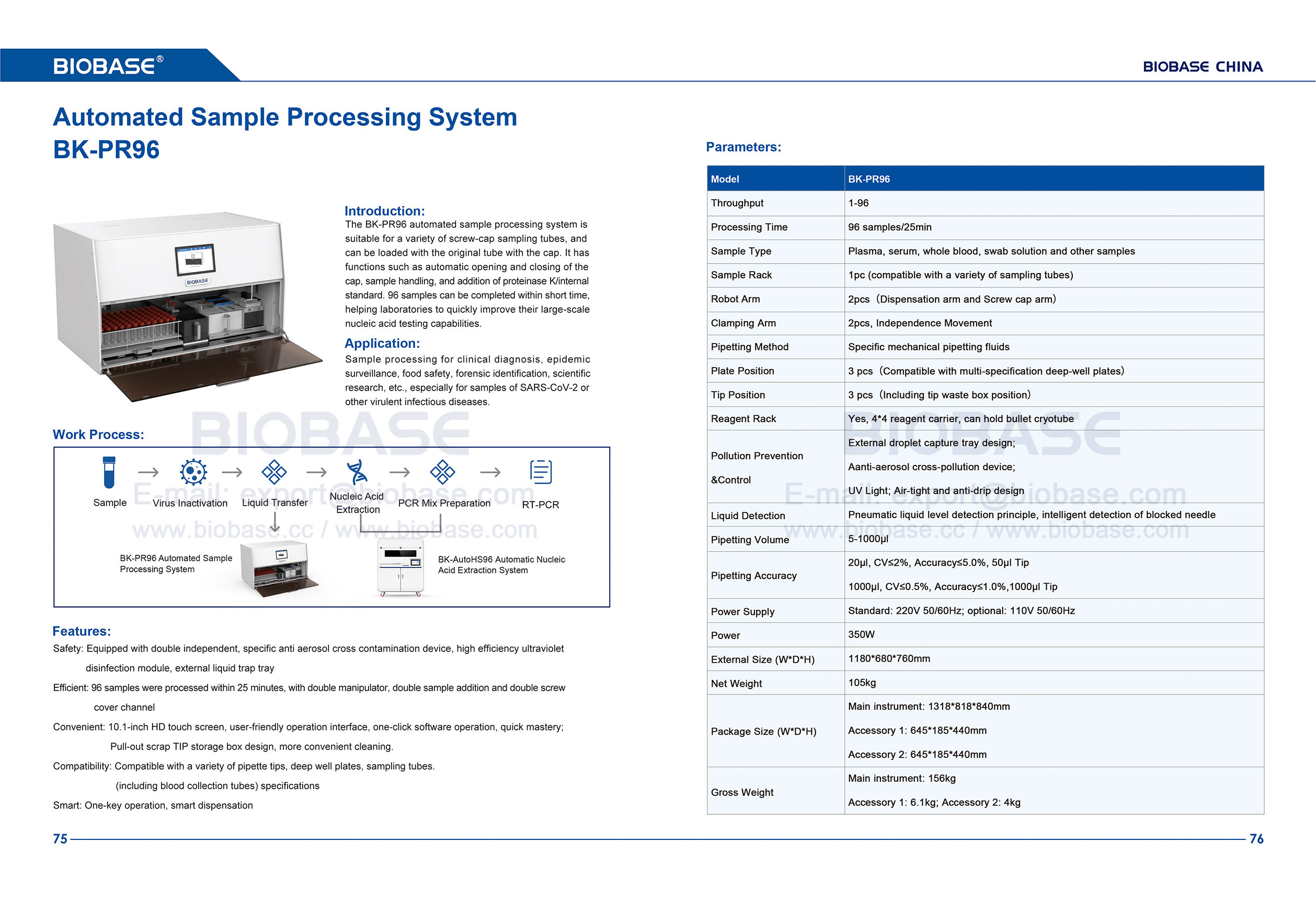 75-76 Automated Sample Processing System BK-PR96