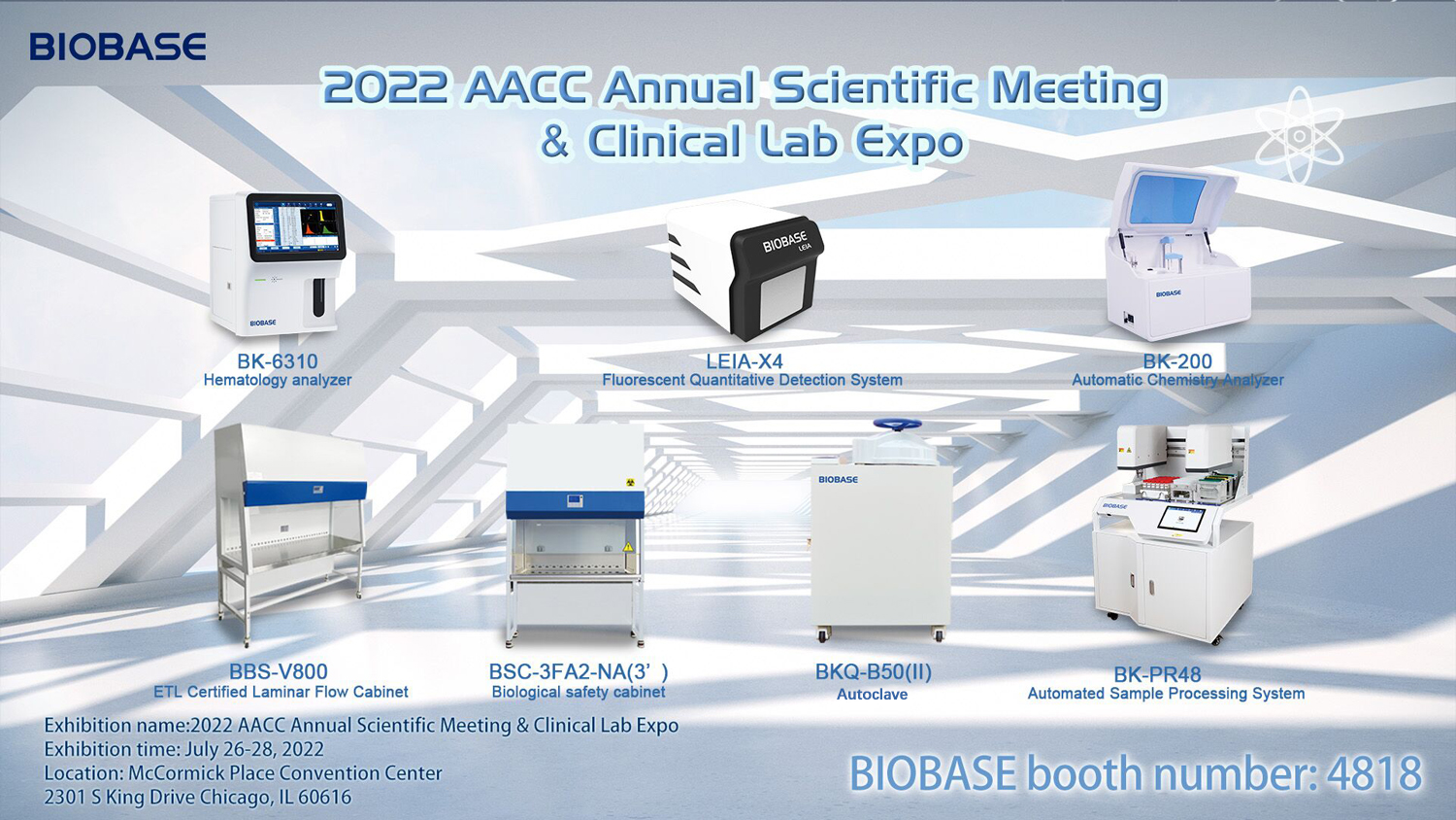 BIOBASE invites you to the 2022 AACC