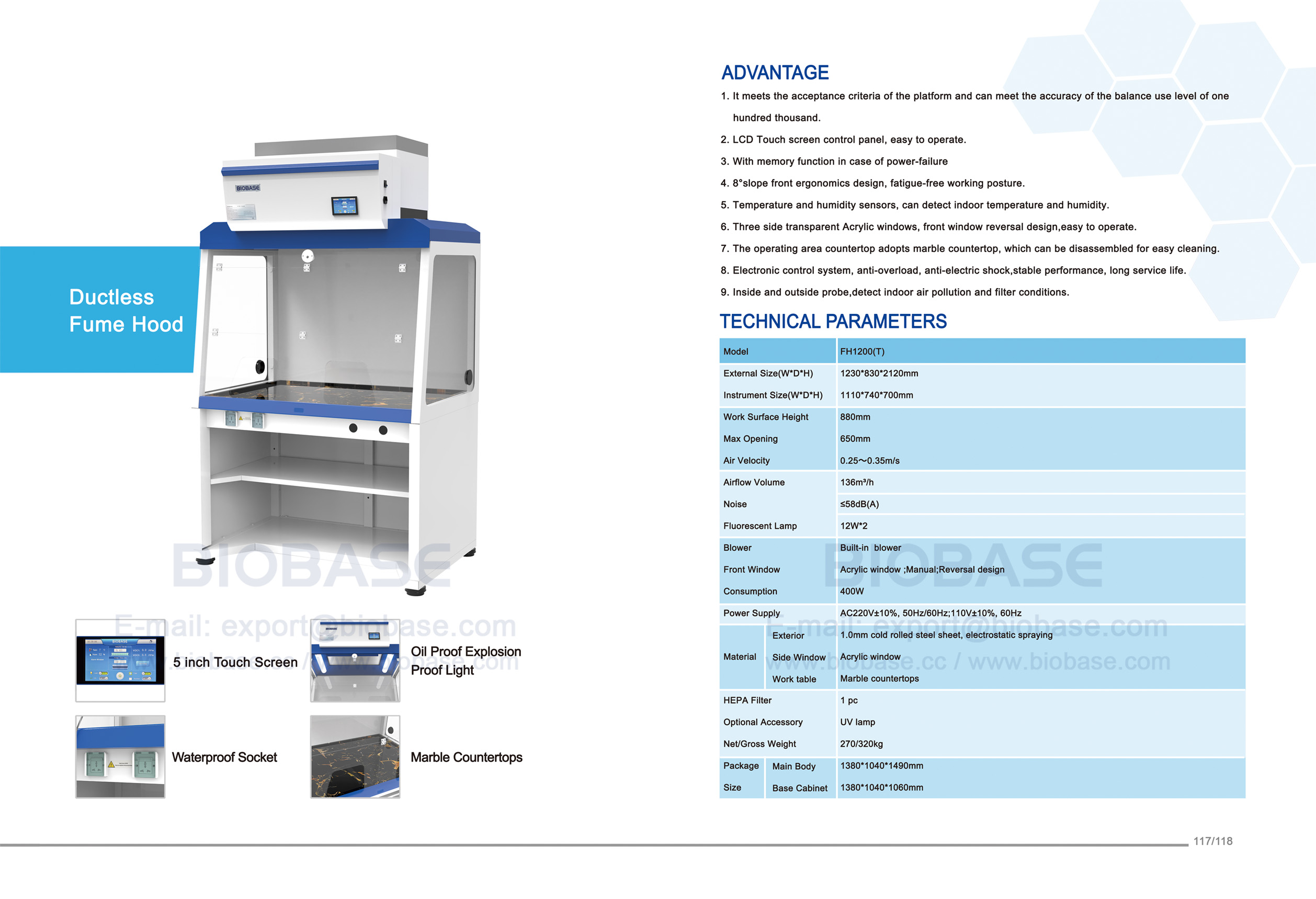 117-118 Ductless Fume Hood