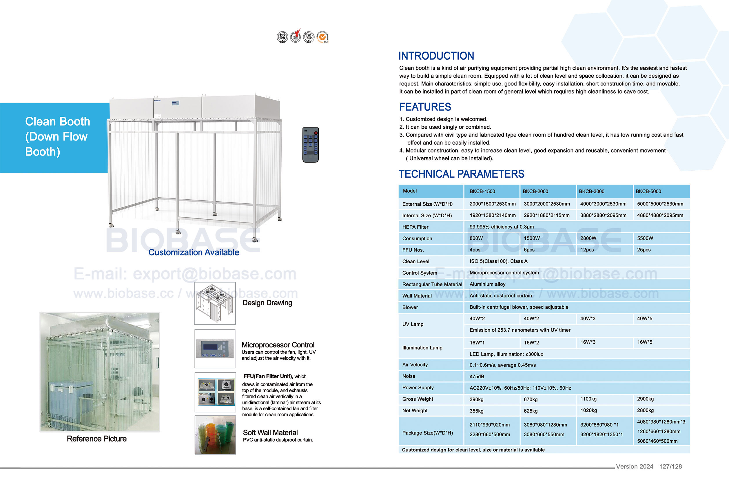 127-128 Clean Booth--BKCB-1500