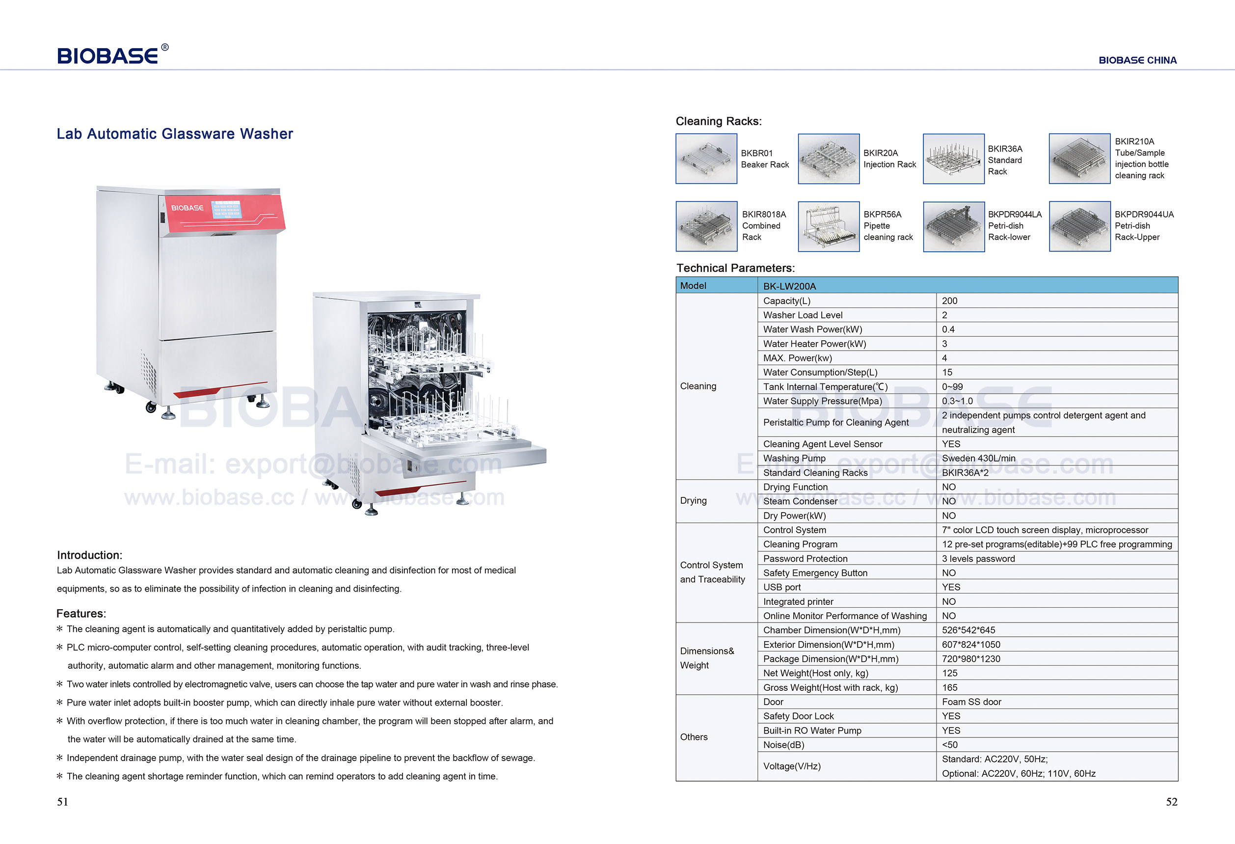 51-52 Lab Automatic Glassware Washer
