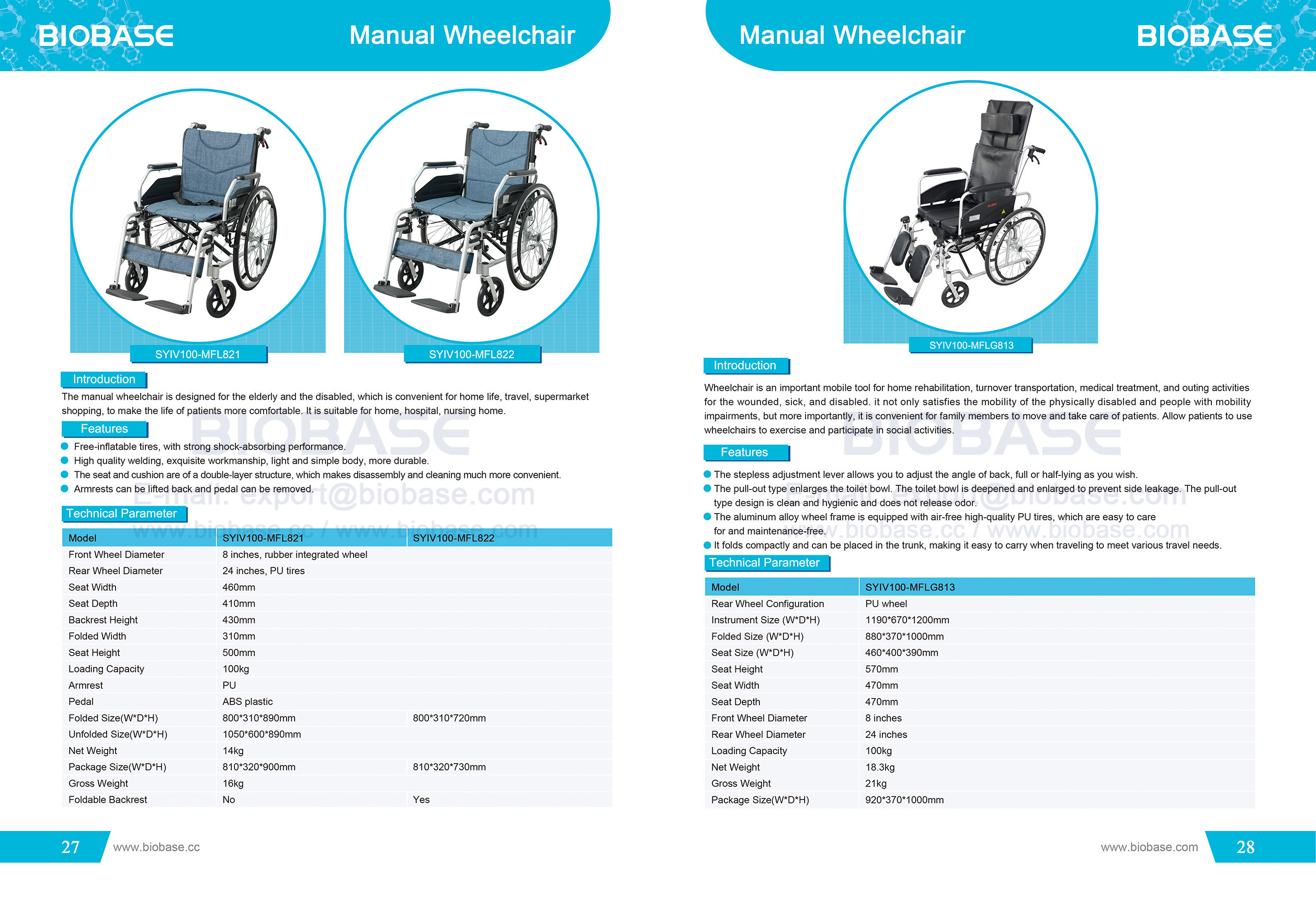 27-28 Manual Wheelchair