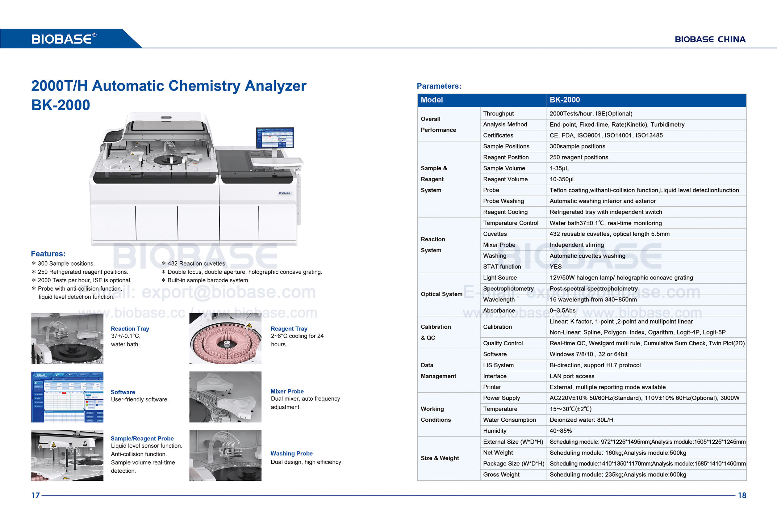 17-18 Automatic Chemistry Analyzer BK-2000