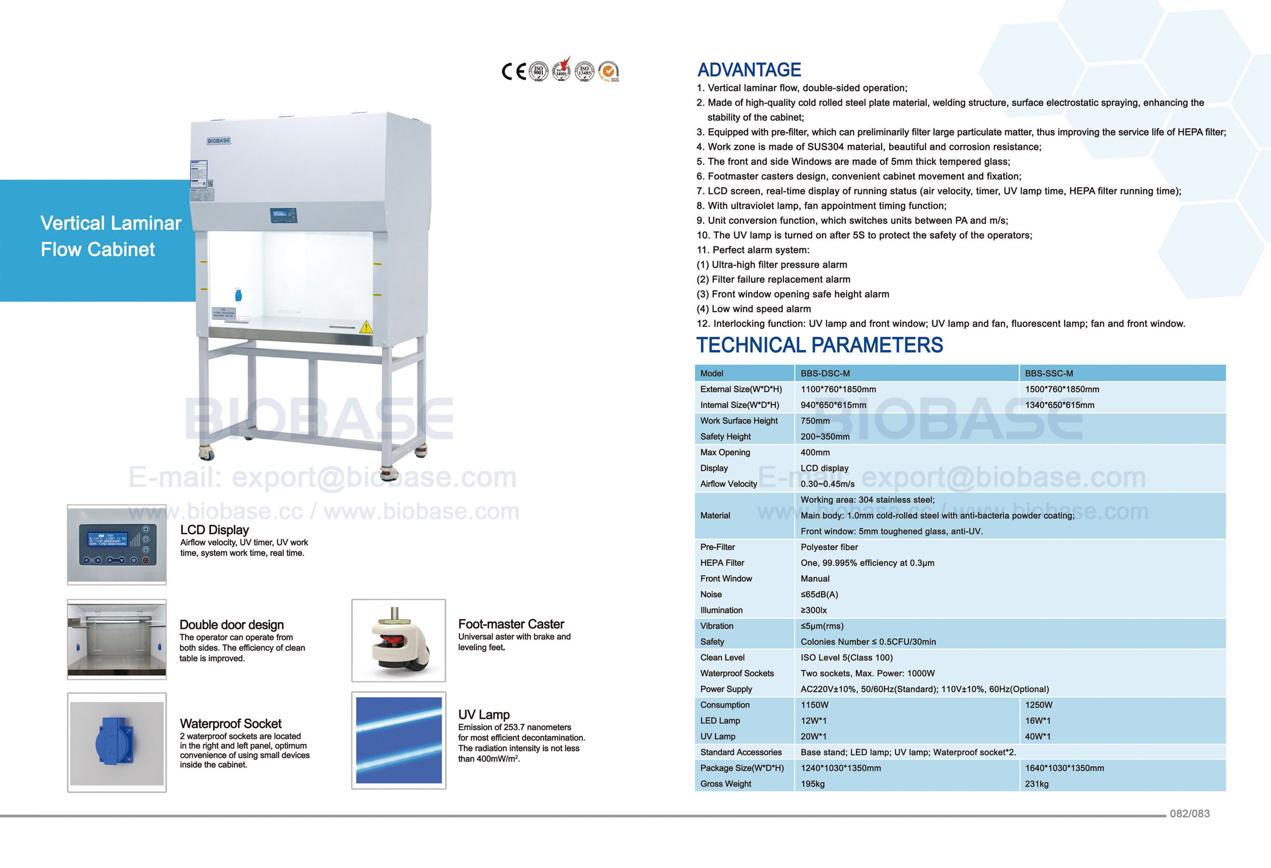 82-83 Vertical Laminar Flow Cabinet