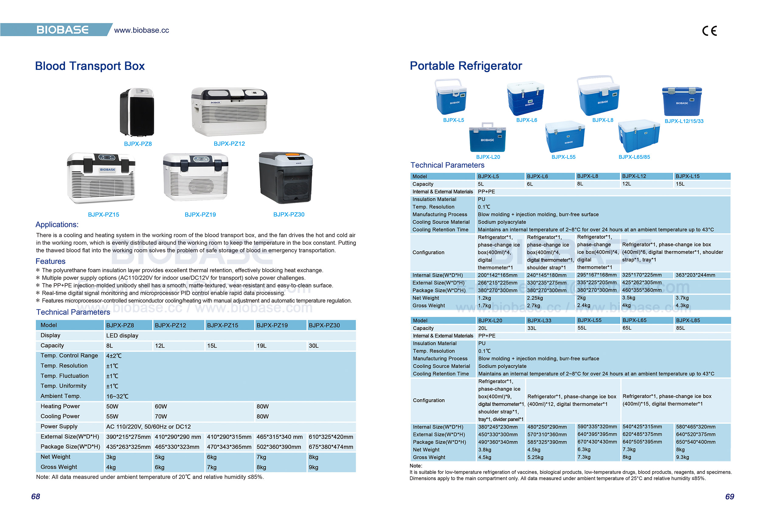 68-69 Blood Transport Box & Portable Refrigerator