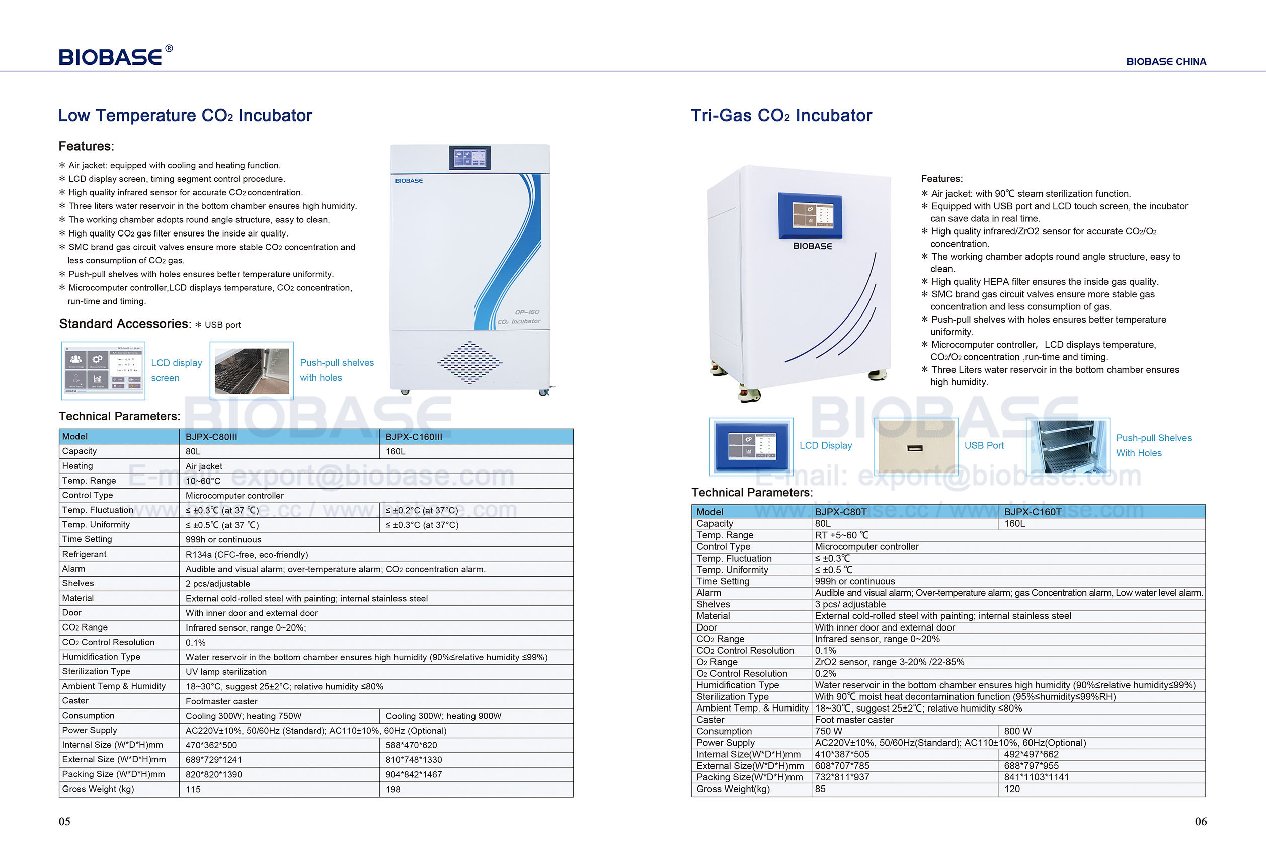 5-6 Low Temperature CO2 Incubator& Tri-Gas CO2 Incubators