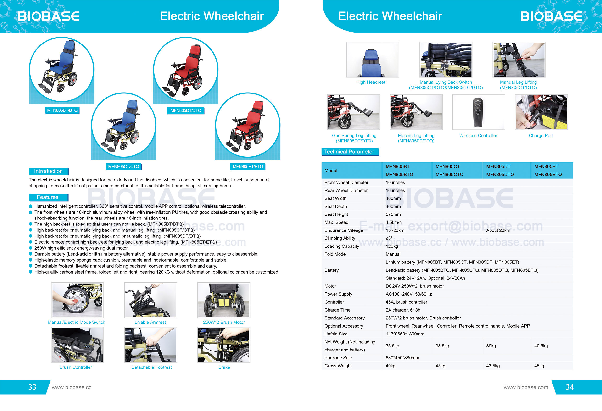 33-34 Electric wheelchair 