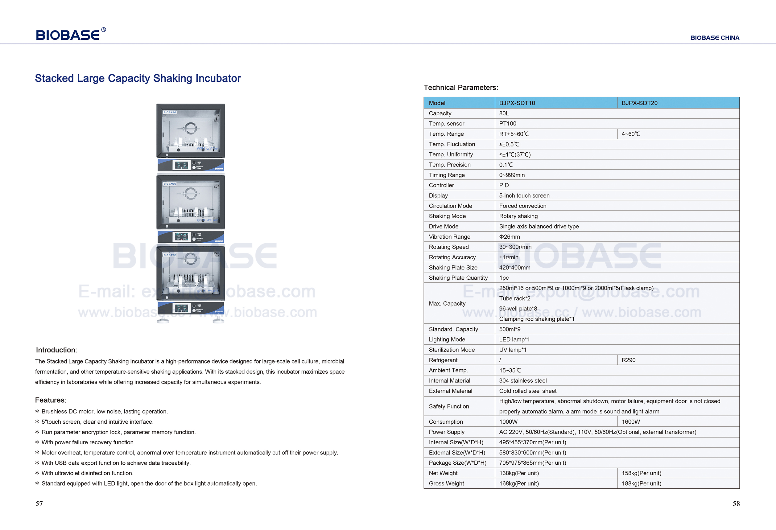 57-58 Stacked Large Capacity Shaking Incubator