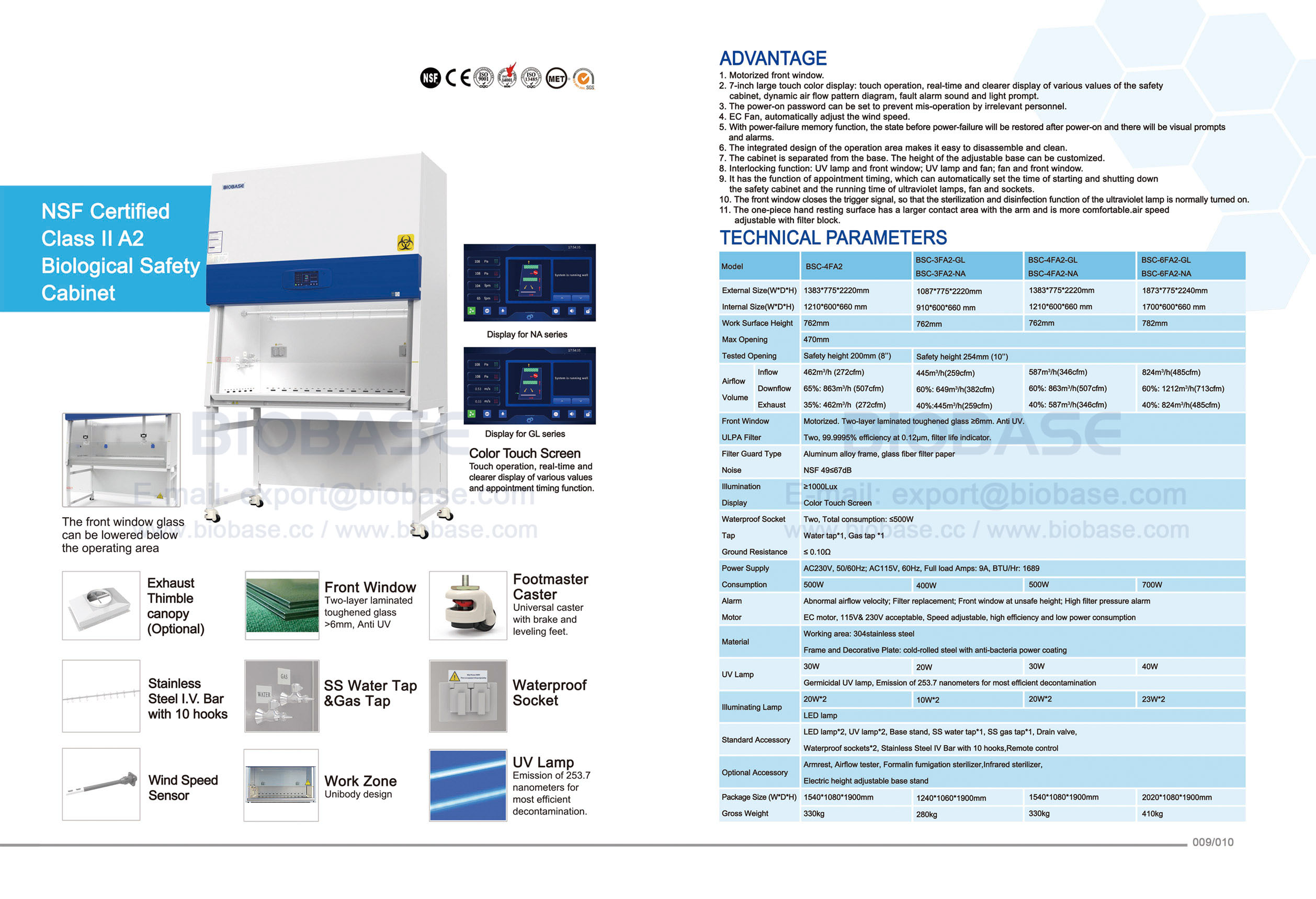 09-10 NSF Certified Class II A2 Biological Safety Cabinet