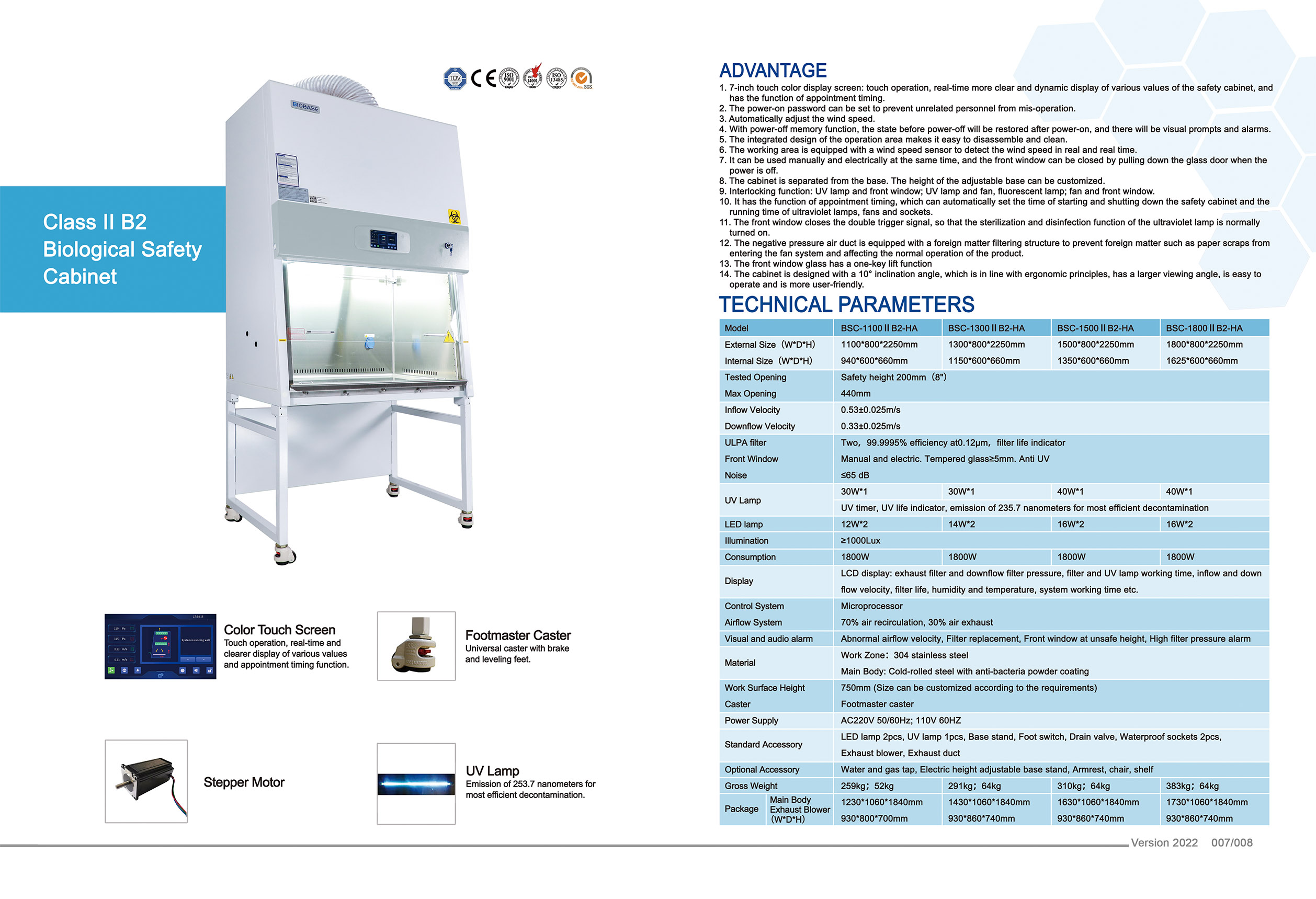Class II B2 Biological Safety Cabinet