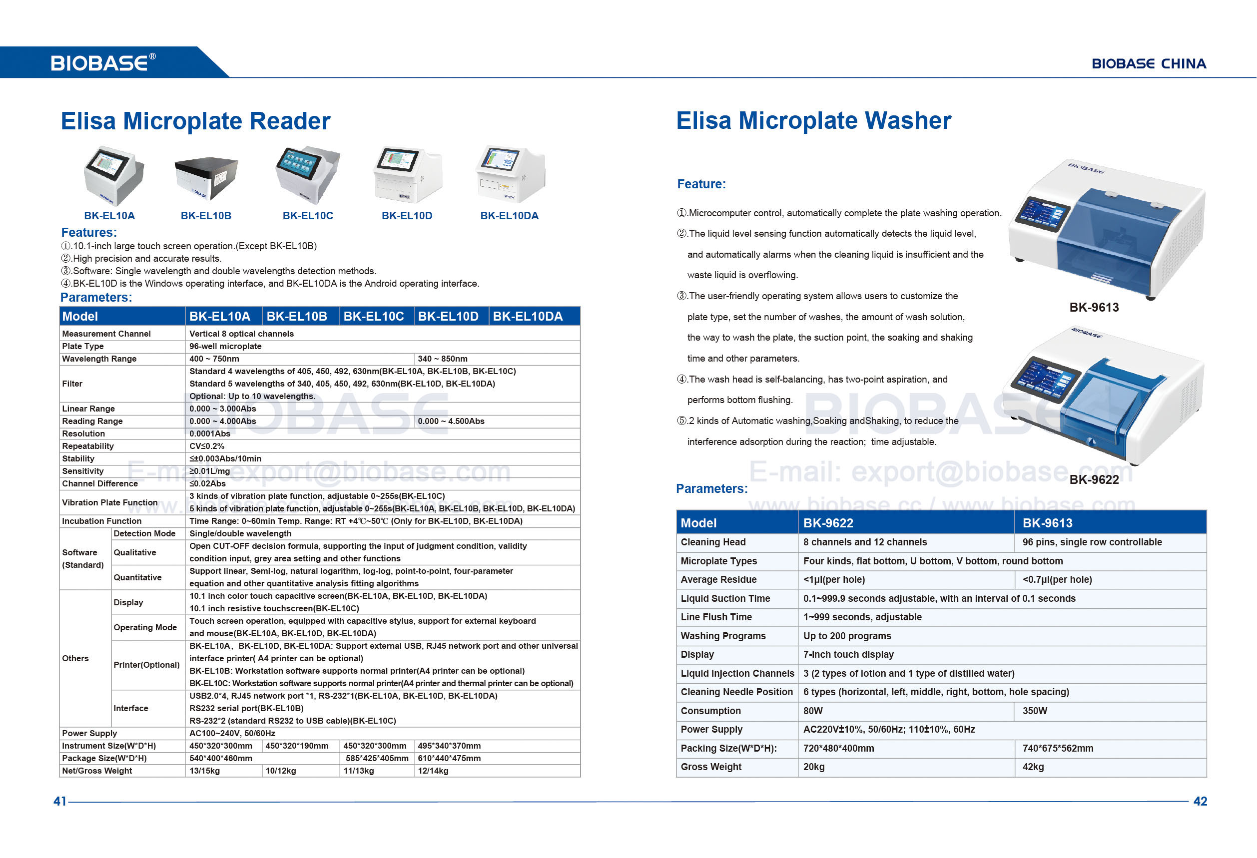 41-42 Elisa Microplate Reader& Elisa Microplate Washer