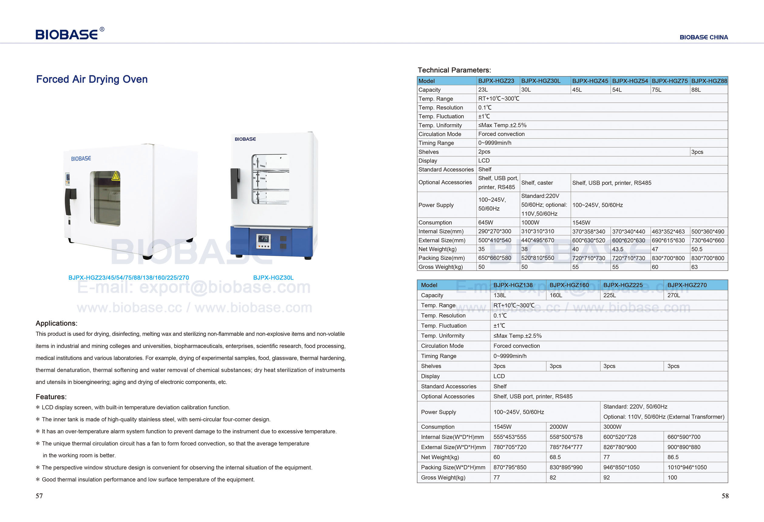 57-58 Forced Air Drying Oven