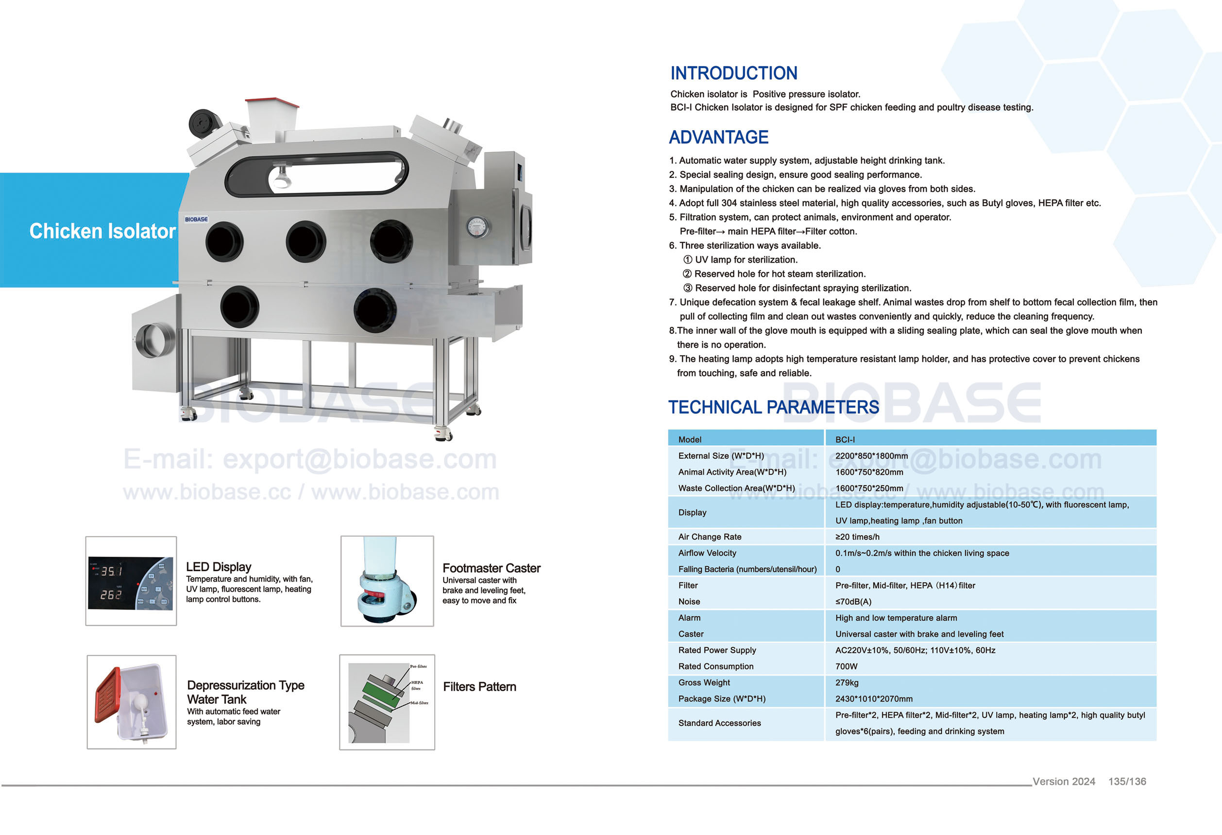 135-136 Chicken Isolator