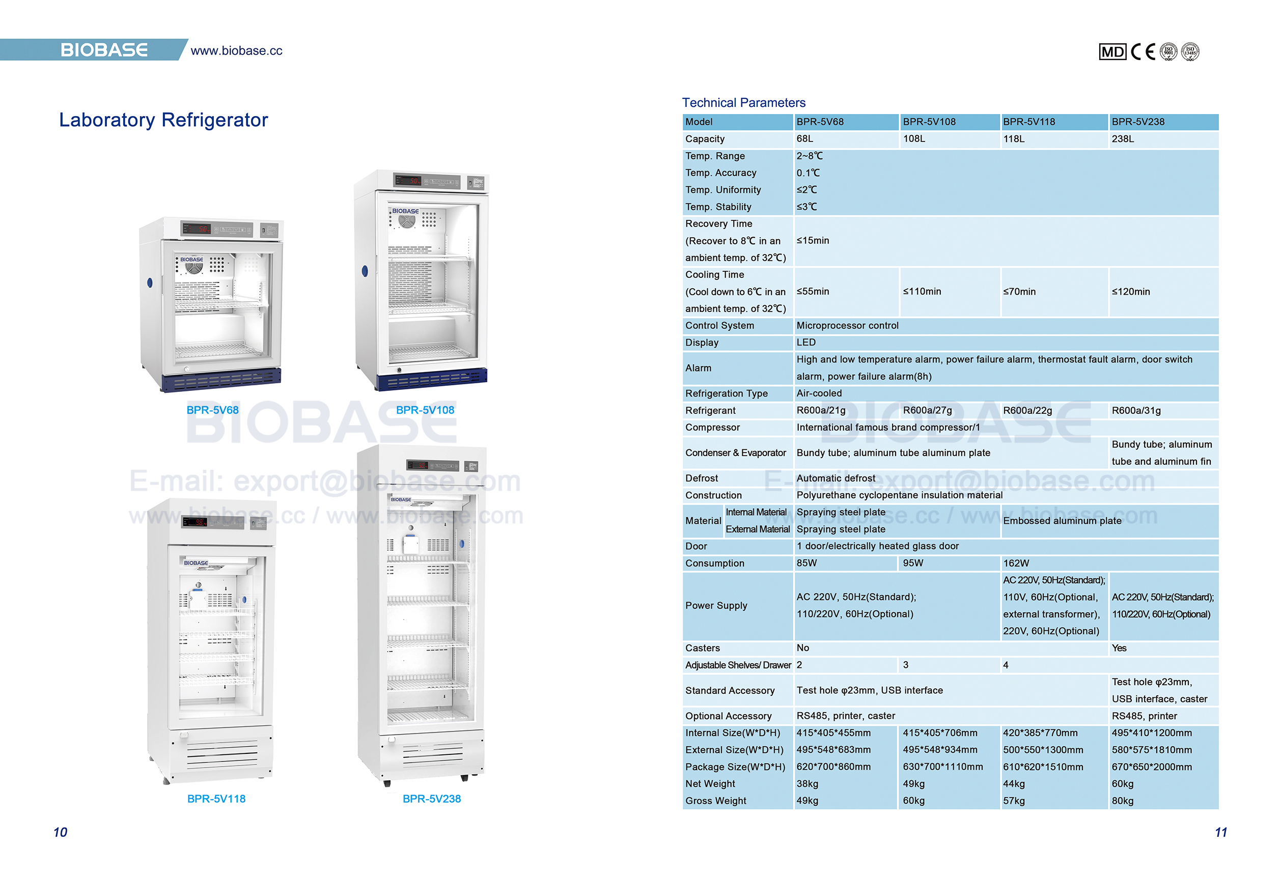 10-11 Laboratory Refrigerator