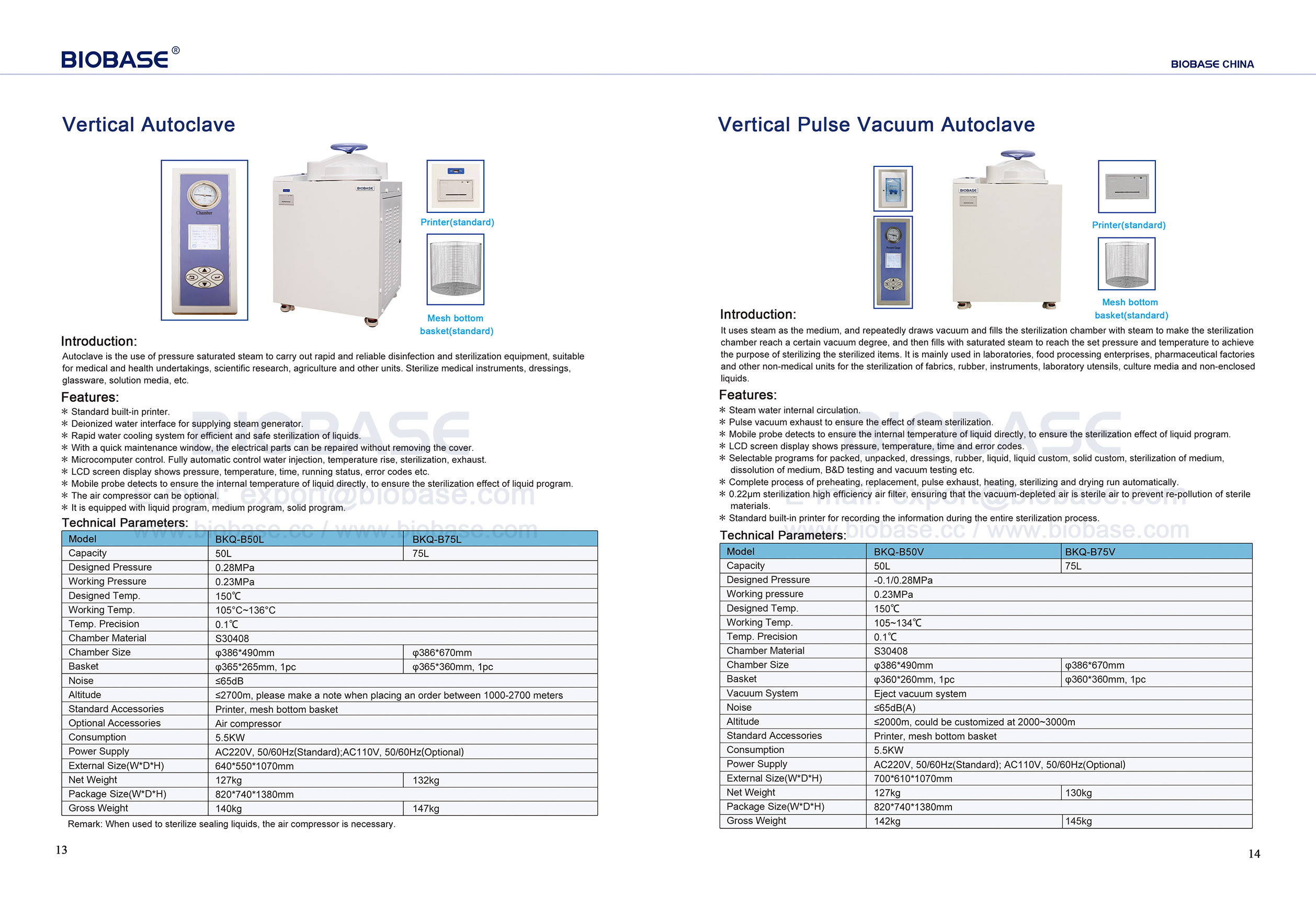 13-14 Vertical Autoclave & Vertical Pulse Vacuum Autoclave