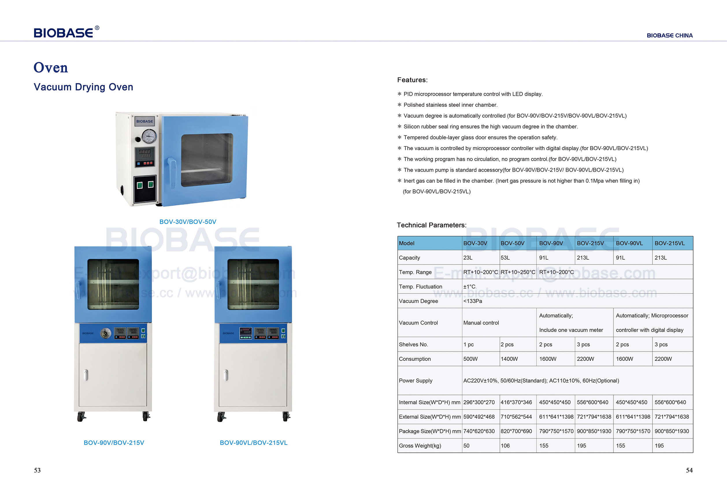 53-54 Vacuum Drying Oven