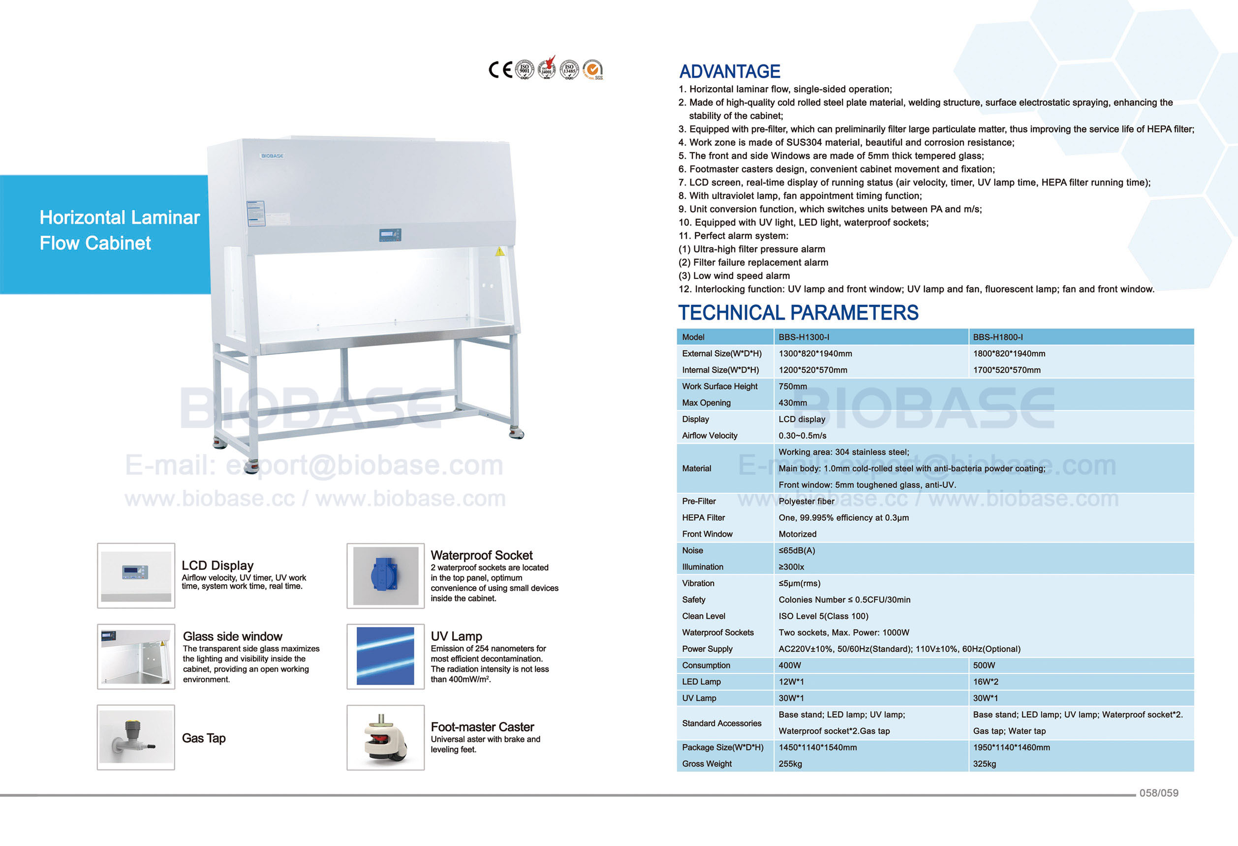 58-59 Horizontal Laminar Flow Cabinet